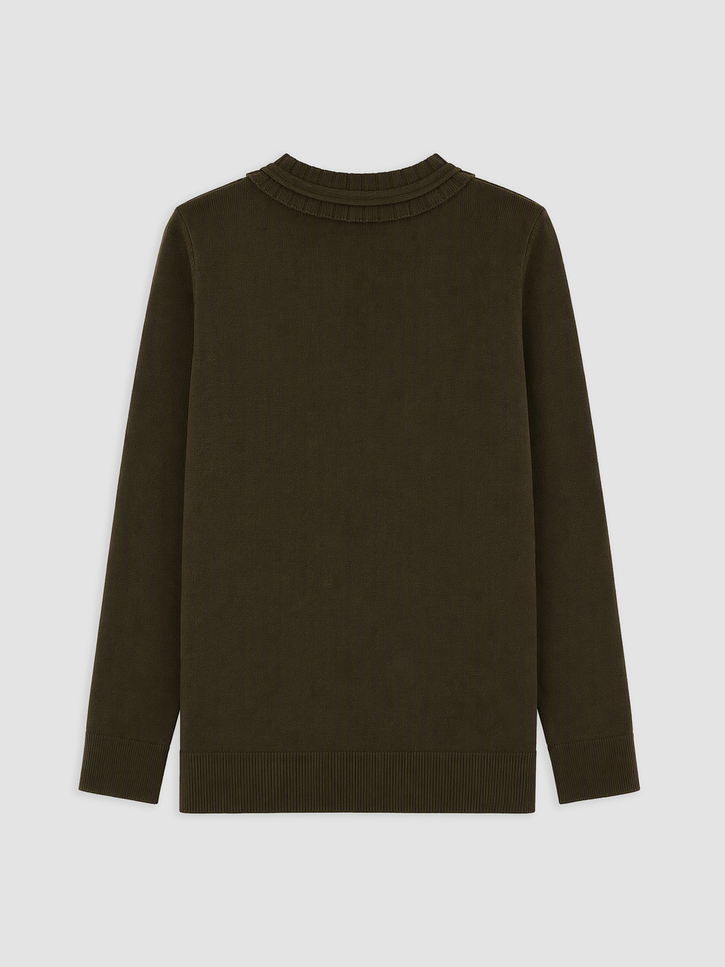 Collar Buckle Detailed Women's Knitwear Sweater-5