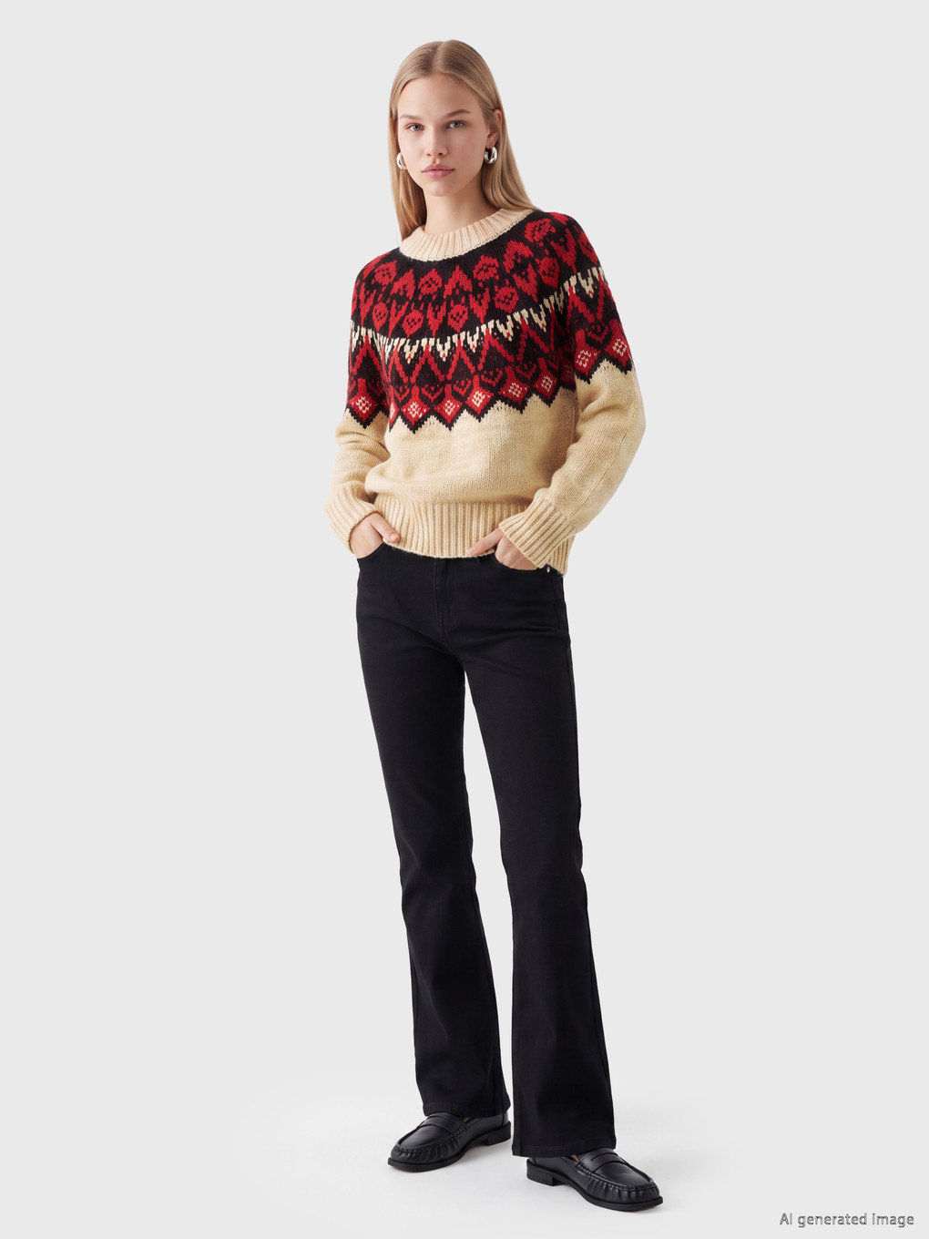 Patterned Women's Knitwear Sweater