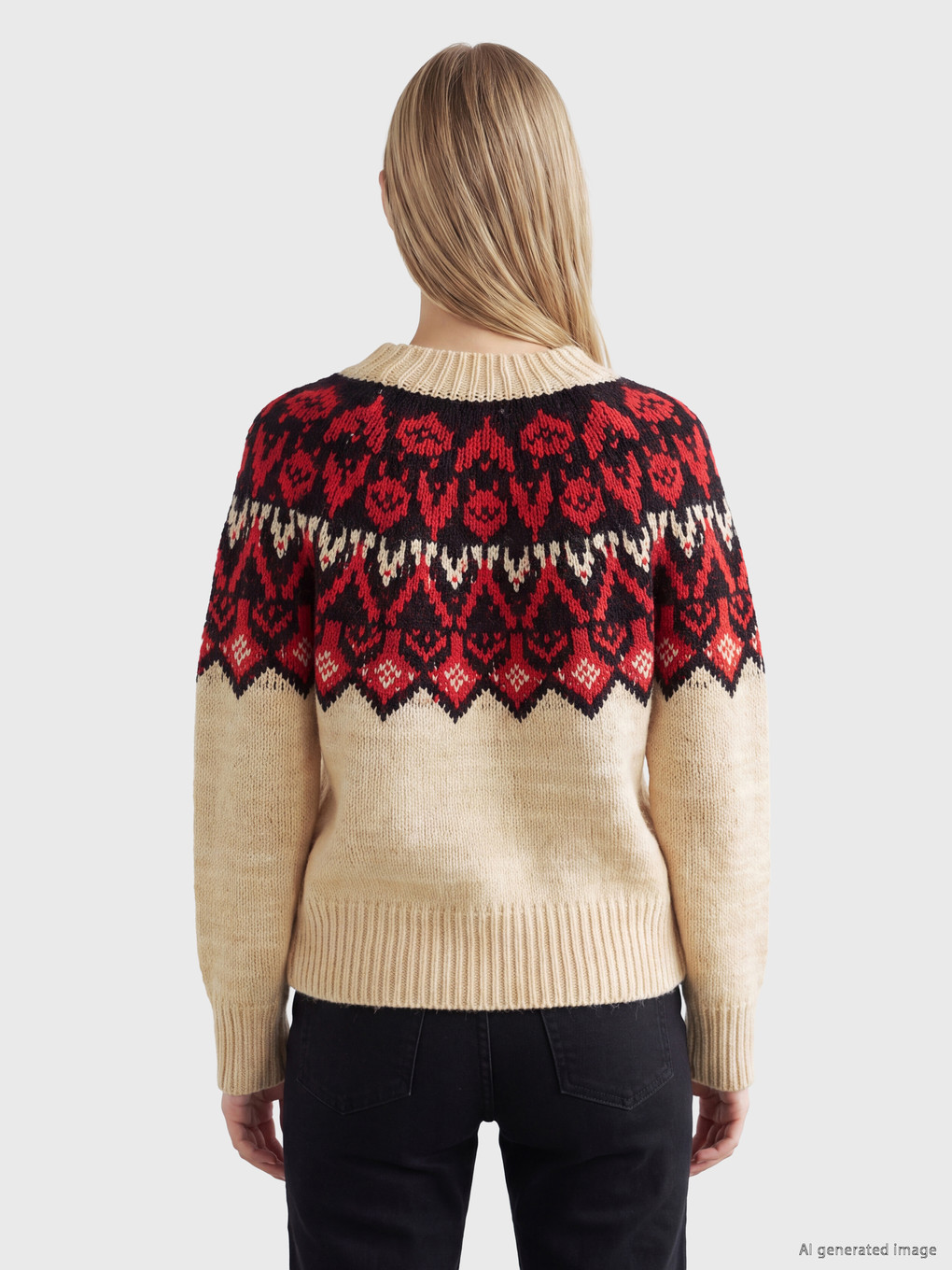 Patterned Women's Knitwear Sweater-3