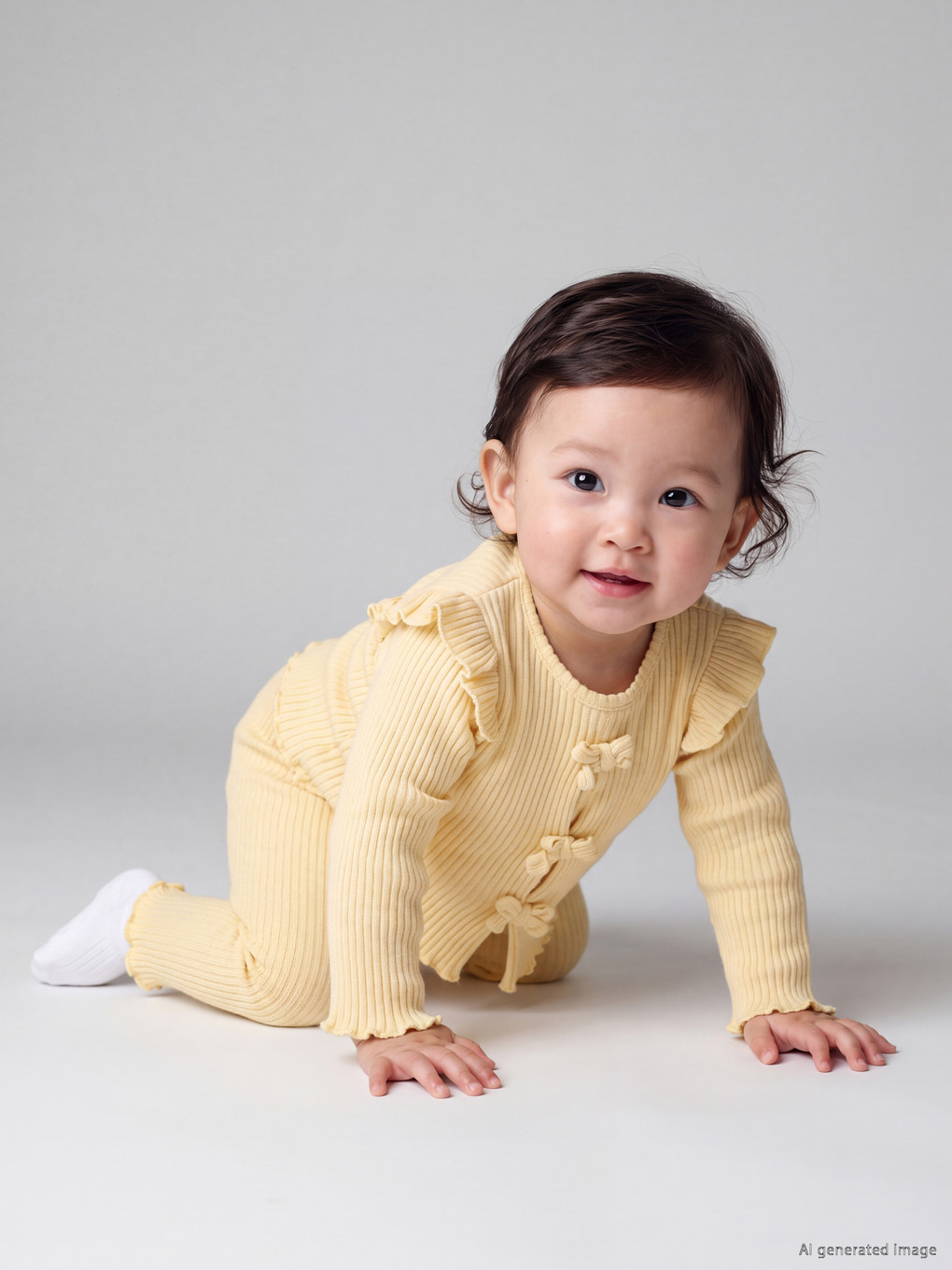  Bow Detailed Baby Girls' Set