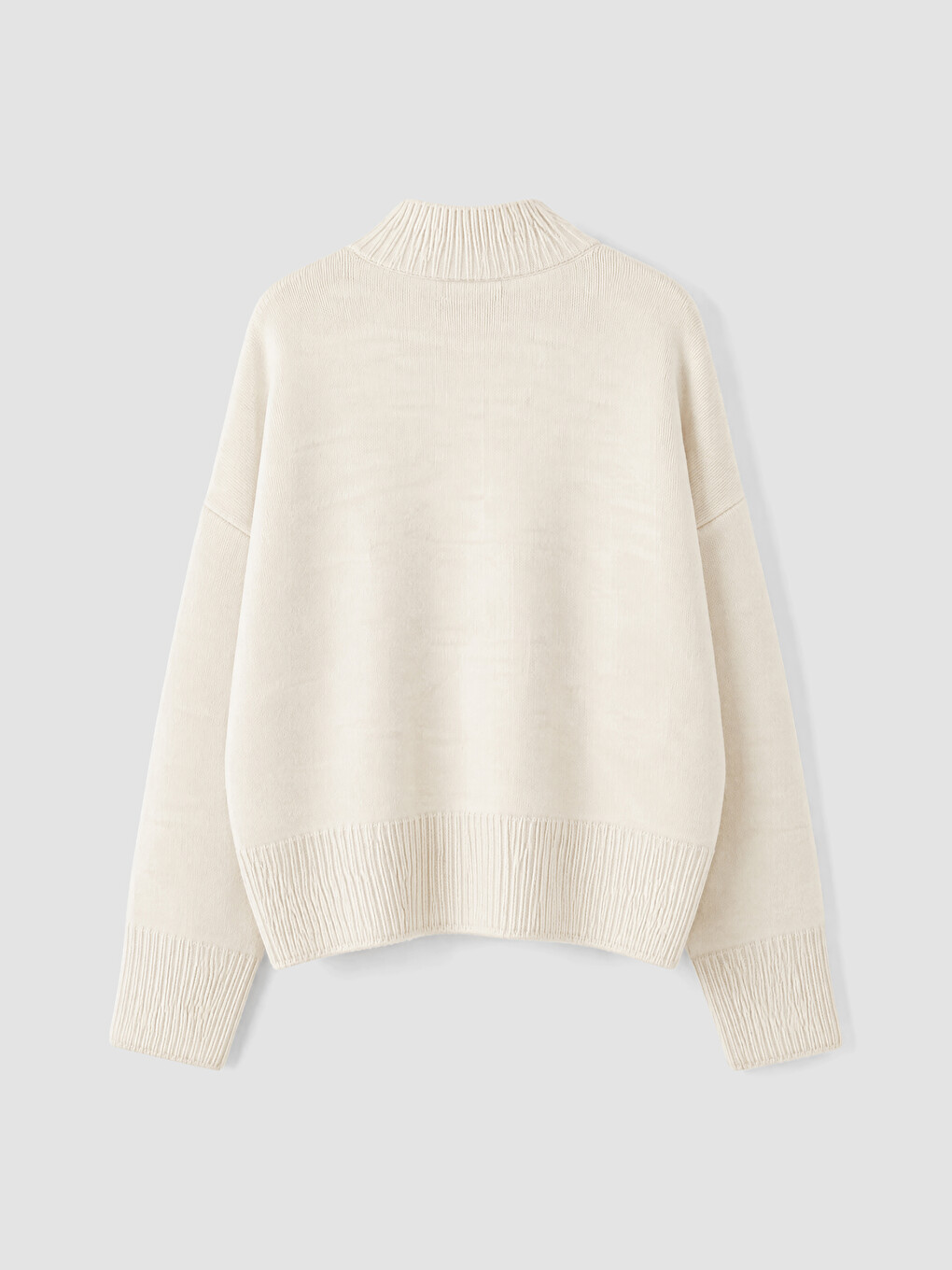 Mock Turtleneck Oversize Women's Knitwear Sweater-2