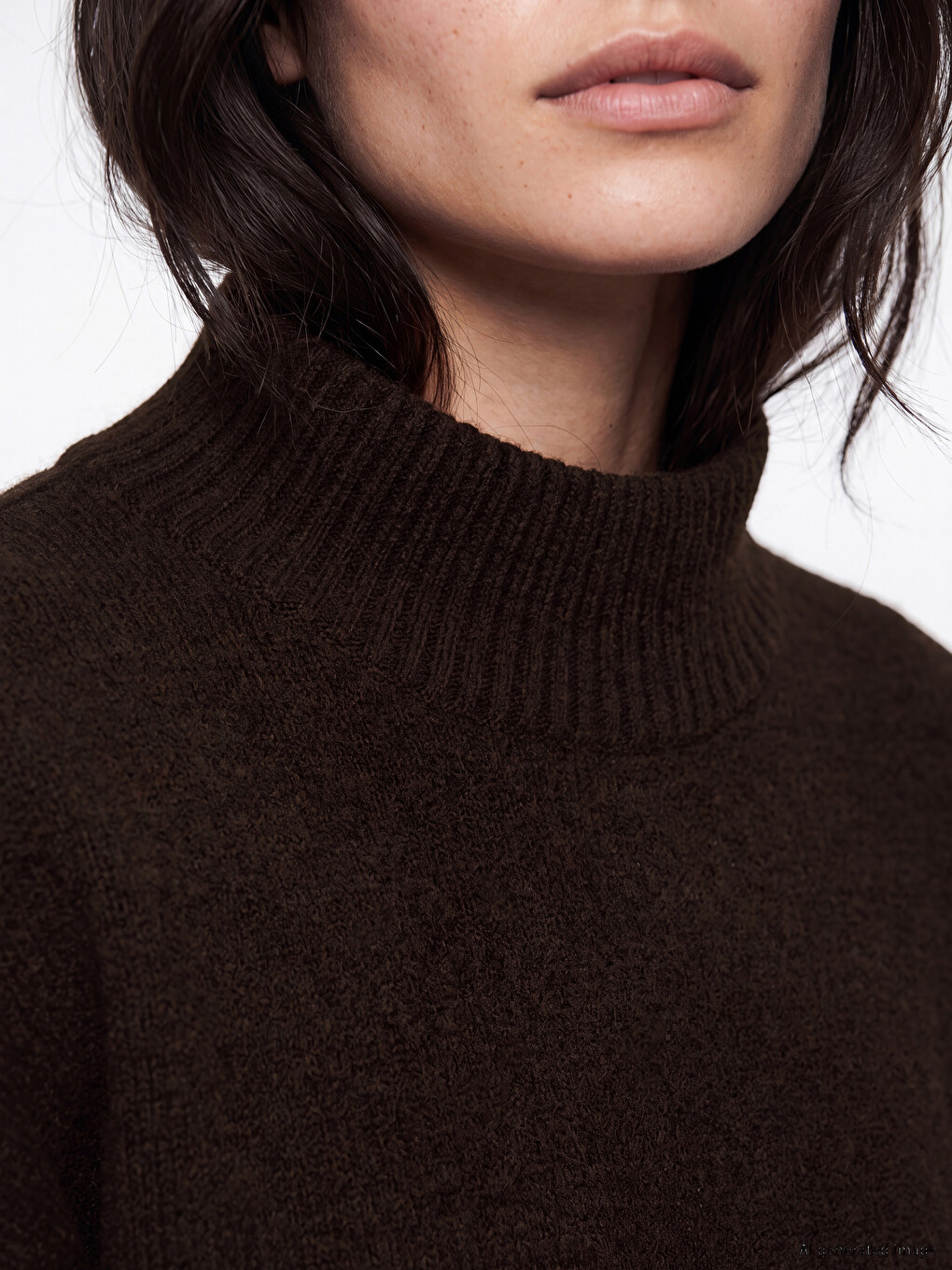 Mock Turtleneck Women's Knitwear Sweater-2