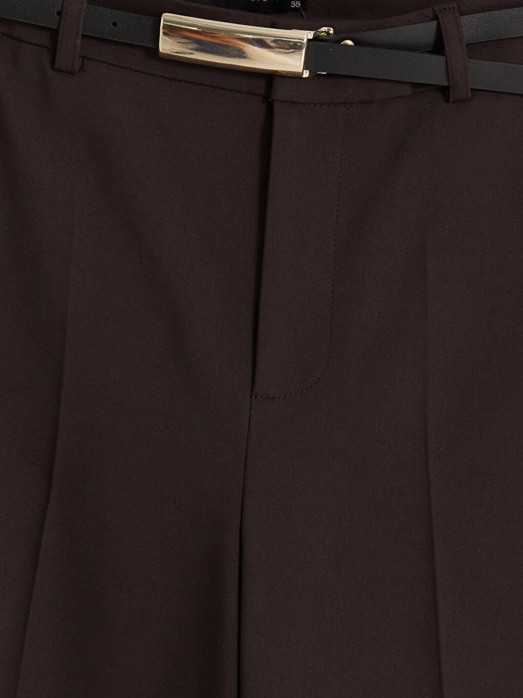 Žena Smeđa Svečane Pantalone-1
