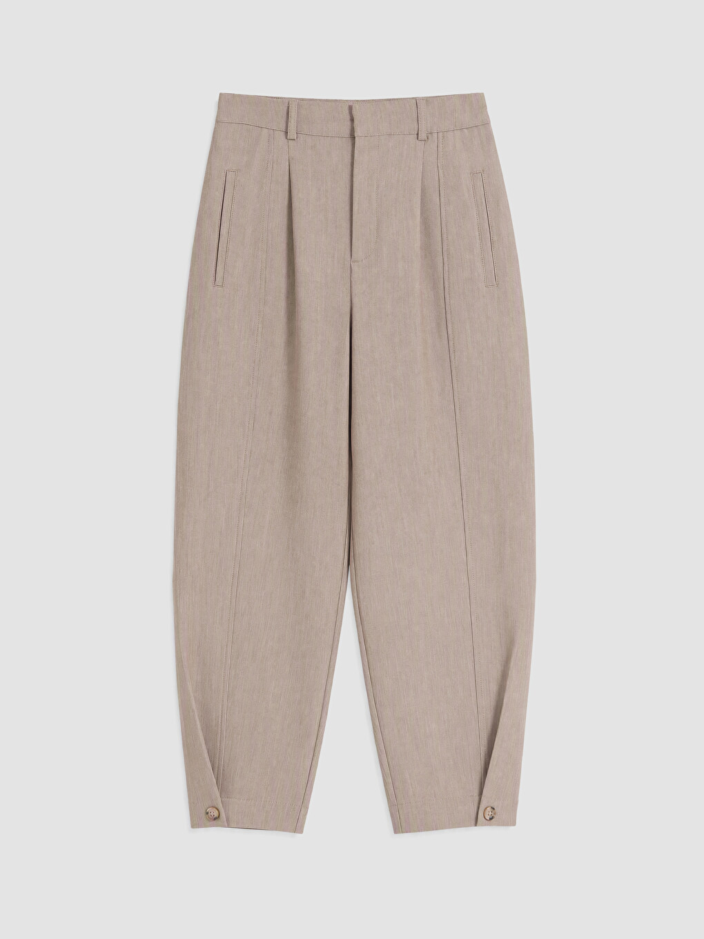 Woman Beige Tailored Trousers