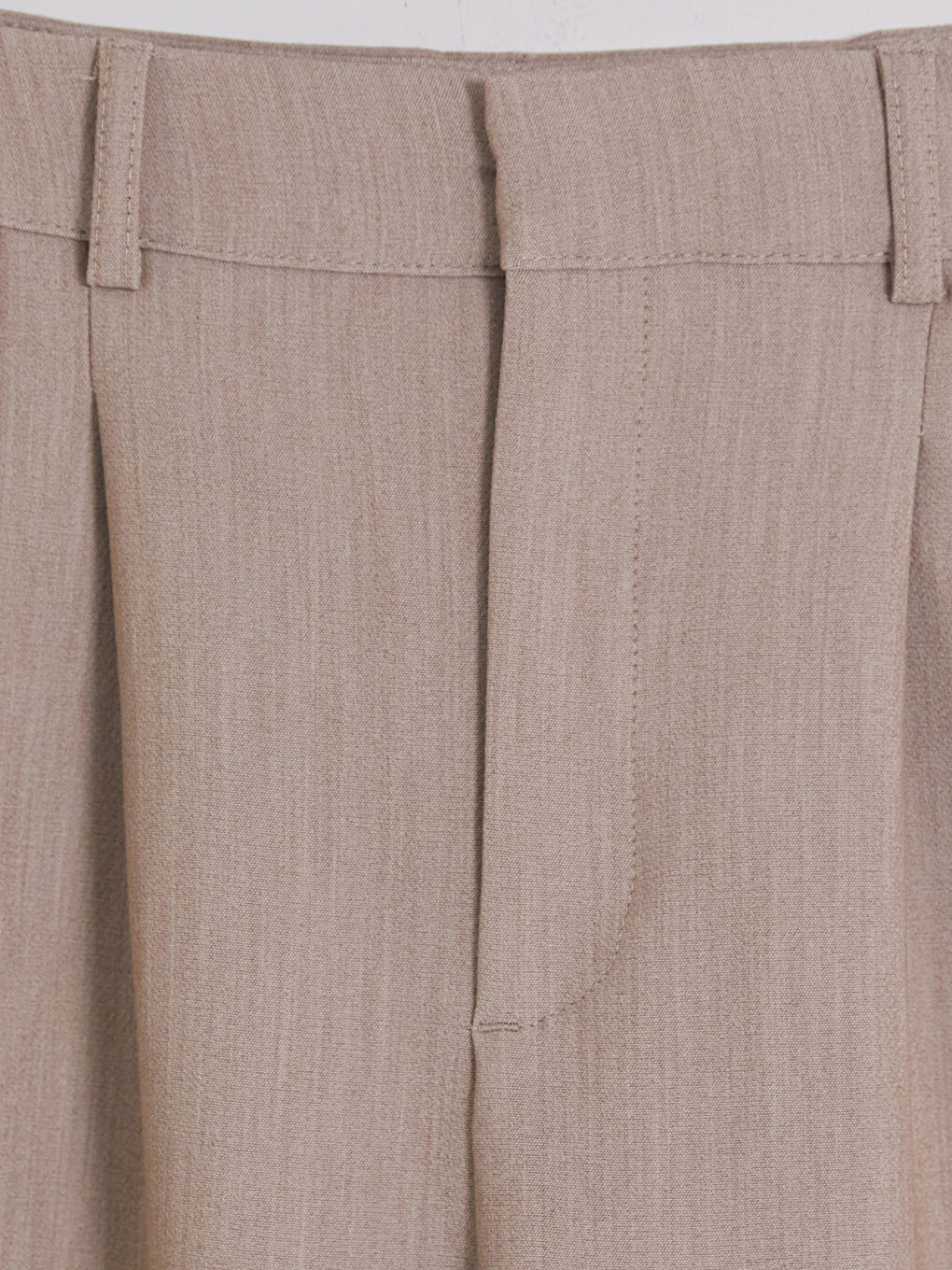 Woman Beige Tailored Trousers-1