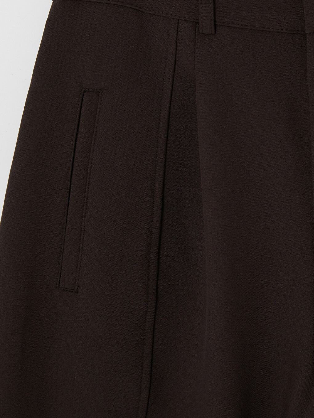 Woman Brown Tailored Trousers-1
