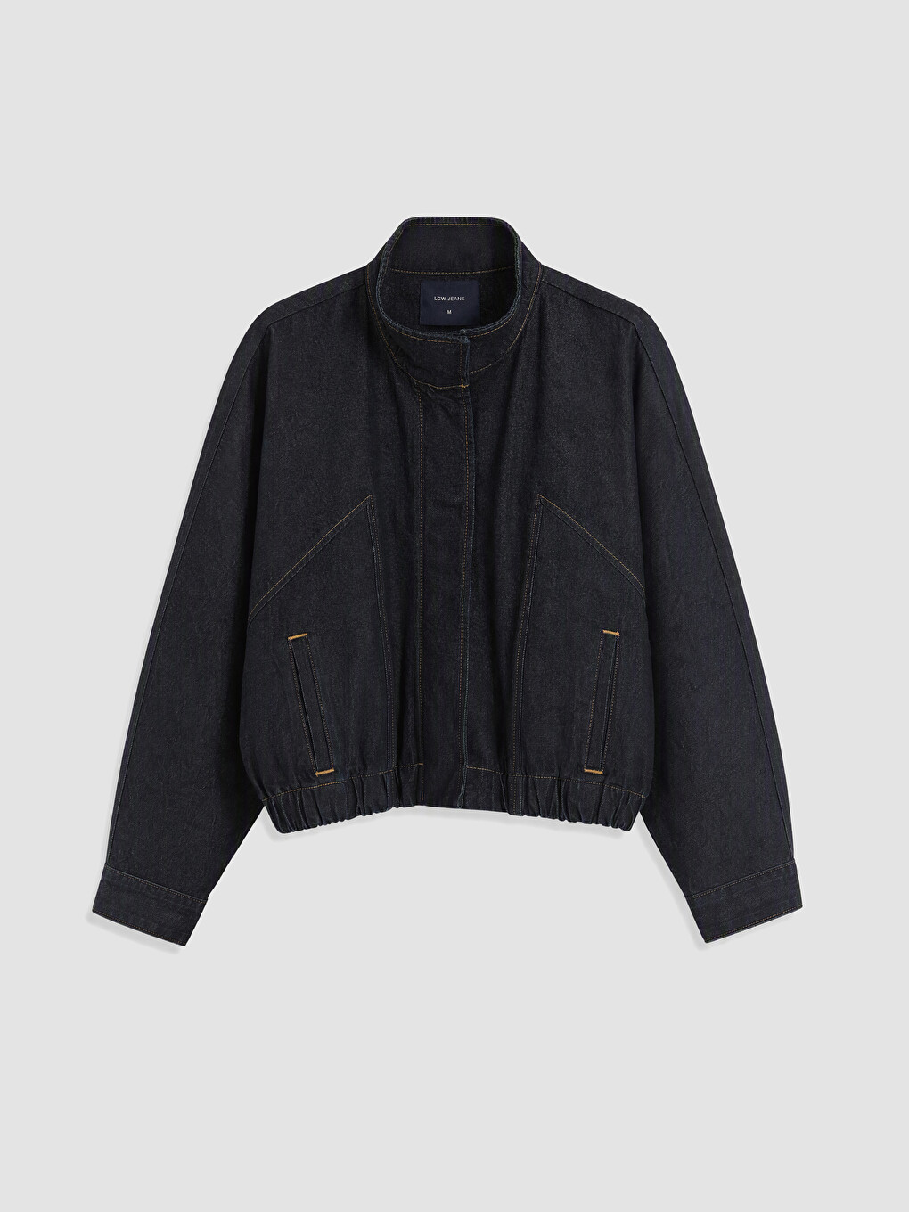 İndigo Oversize Kadın Jean Gömlek Ceket-4