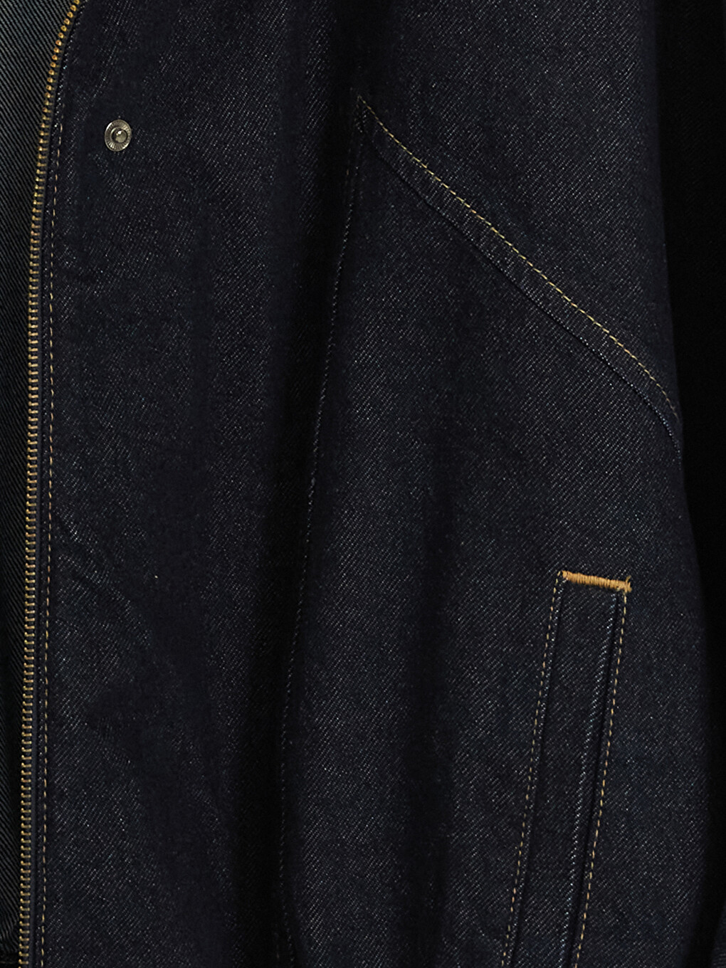 İndigo Oversize Kadın Jean Gömlek Ceket-5