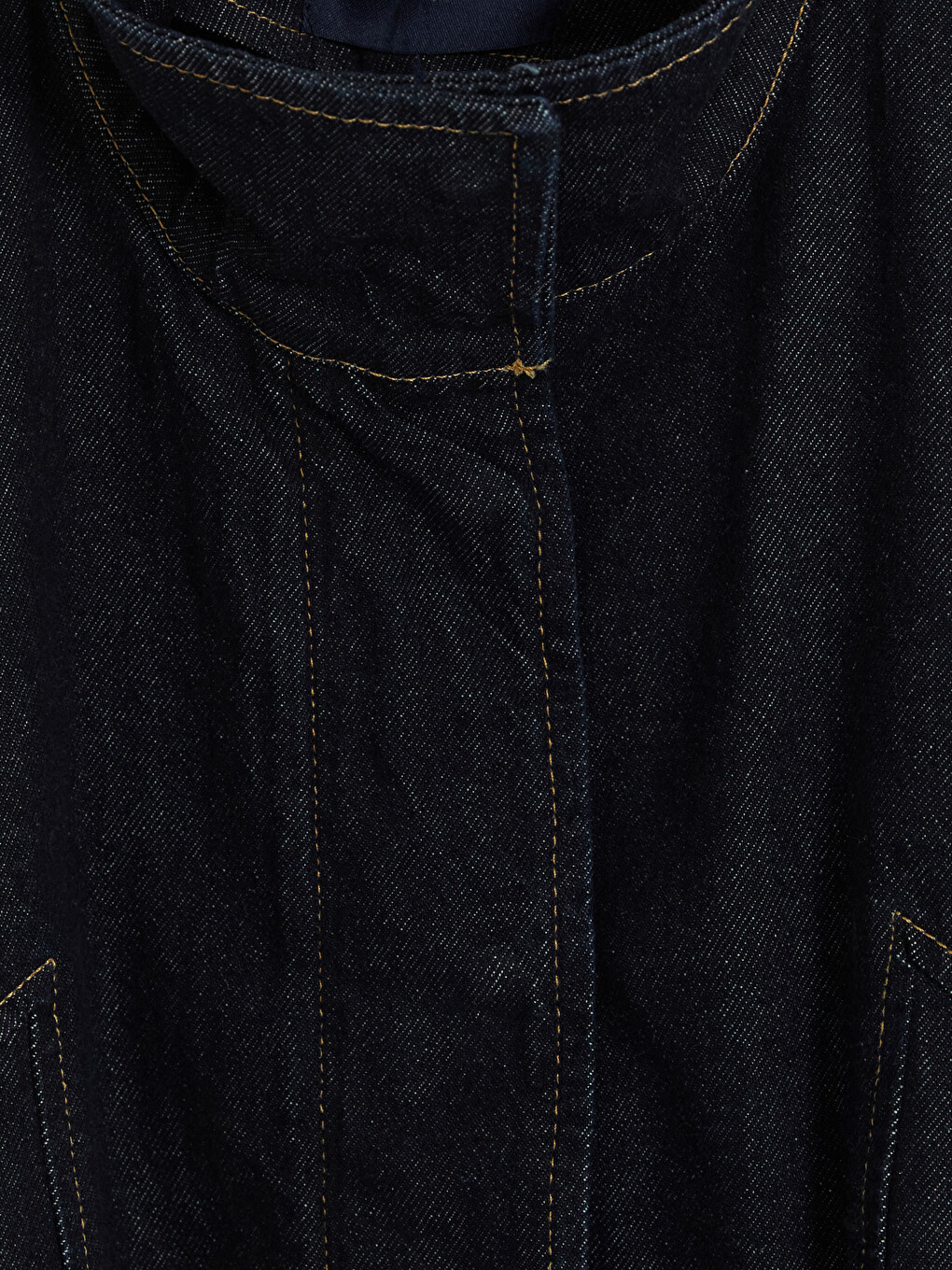 İndigo Oversize Kadın Jean Gömlek Ceket-6