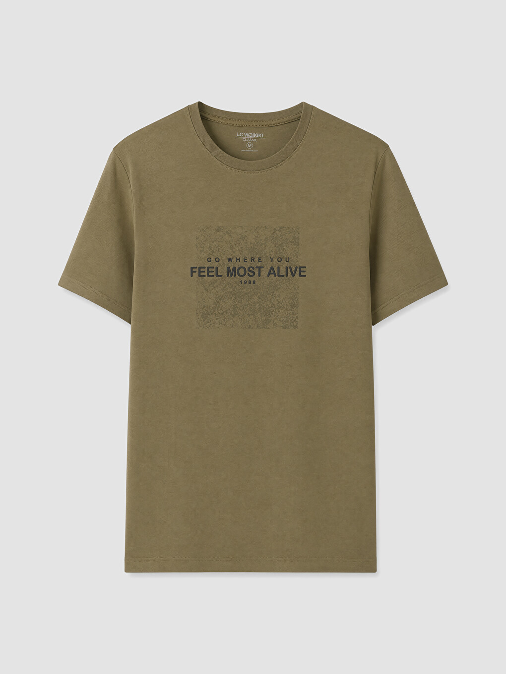 Crew Neck Printed Men's T-shirt-4