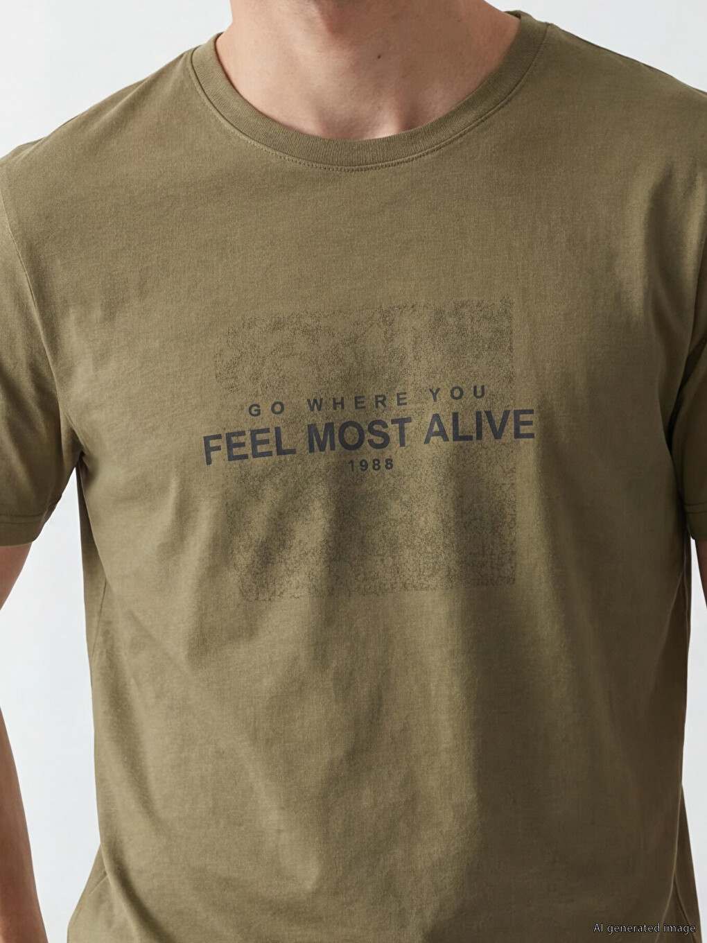 Crew Neck Printed Men's T-shirt-2