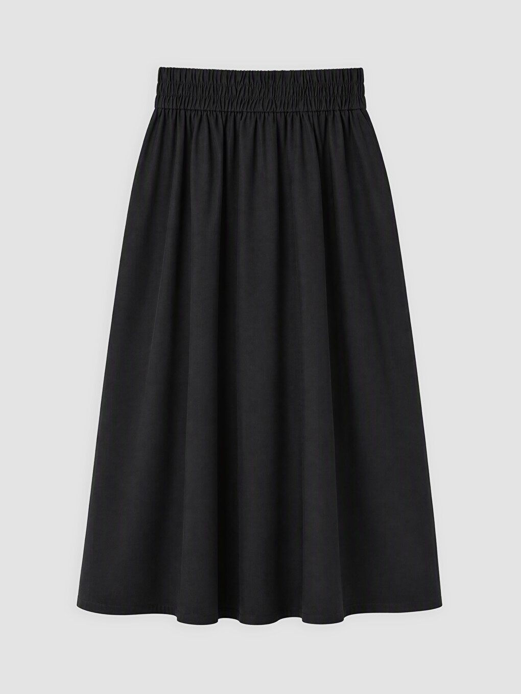 Elastic Waist Pocketed Flared Skirt-1