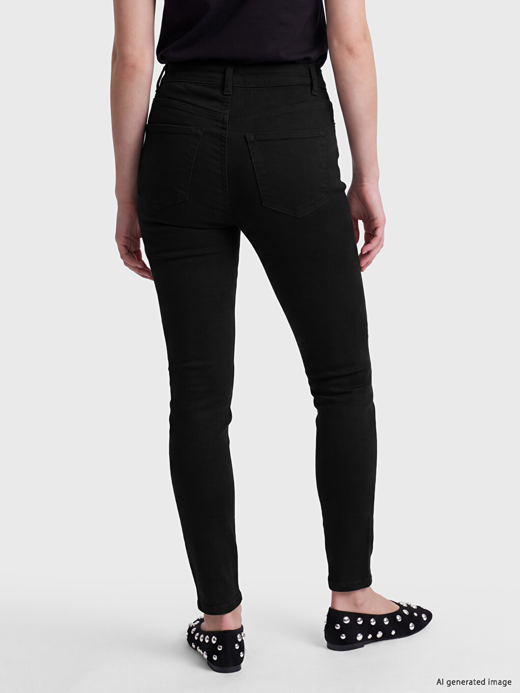 Siyah Jüpiter Süper Skinny Fit Kadın Jean Pantolon-2