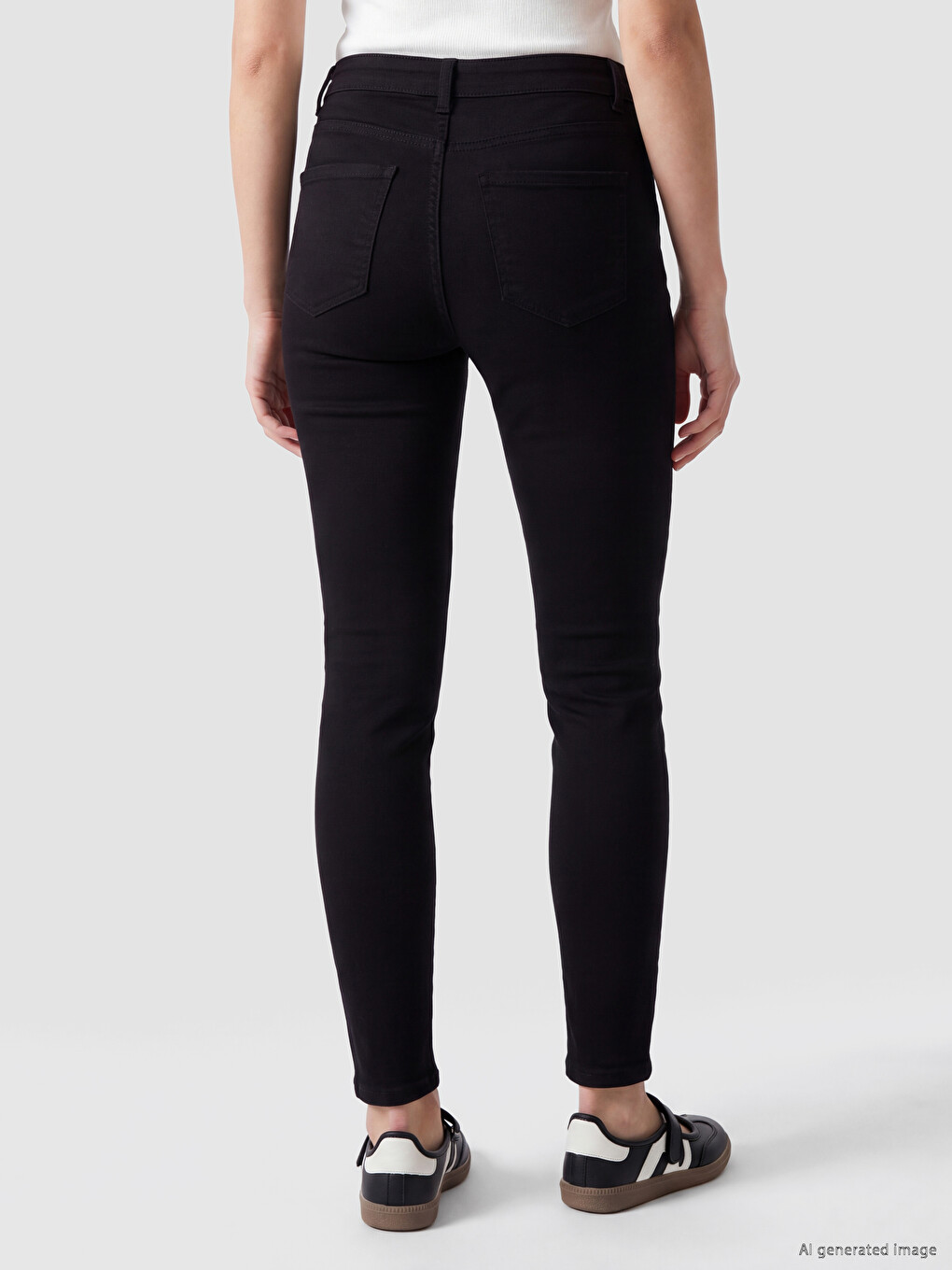 Siyah Jüpiter Süper Skinny Fit Kadın Jean Pantolon-3