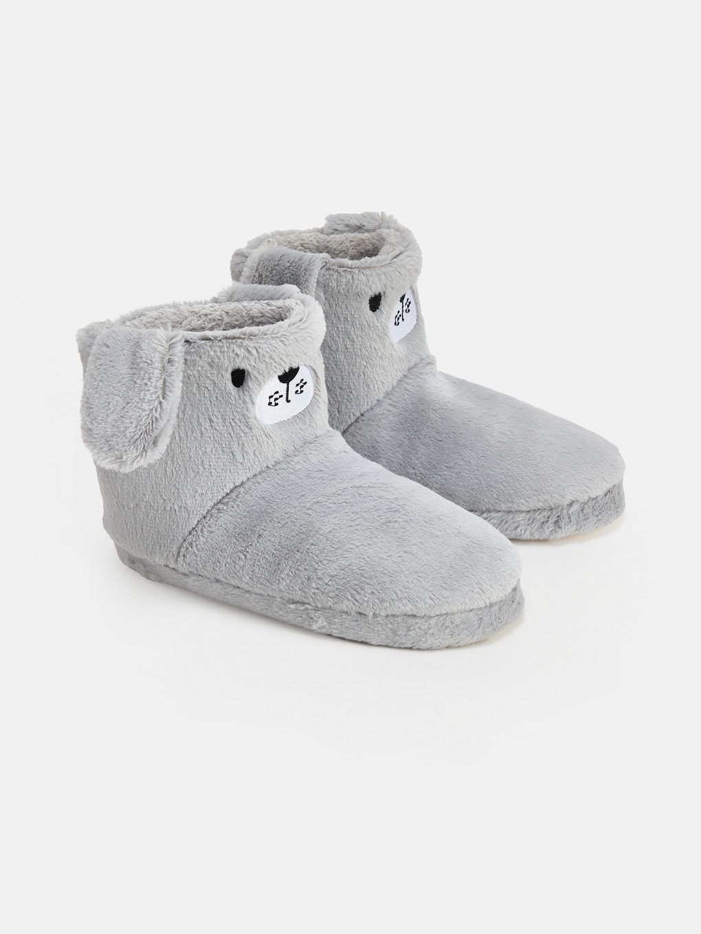 Boy Grey Slipper Boots