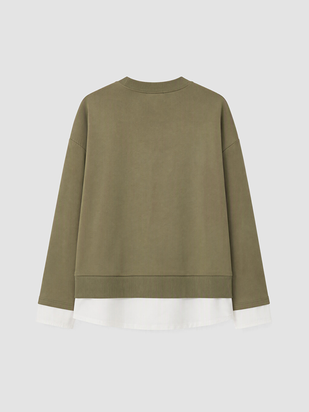 Femër Ngjyre Kaki Sweatshirt-3