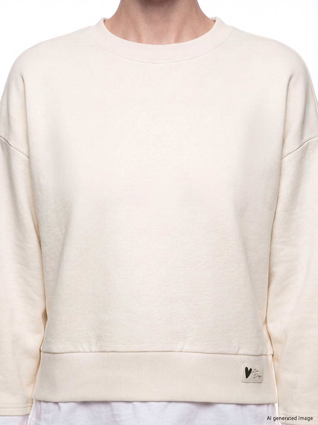 Crew Neck Oversize Women's Sweatshirt-2