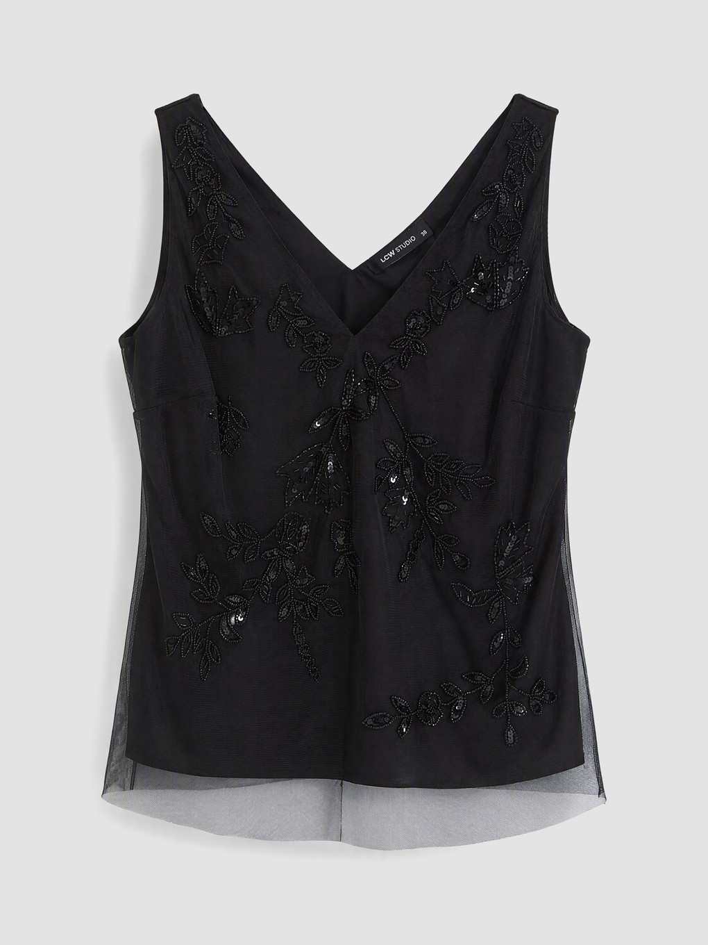 Bead Embellished Chiffon Blouse-4
