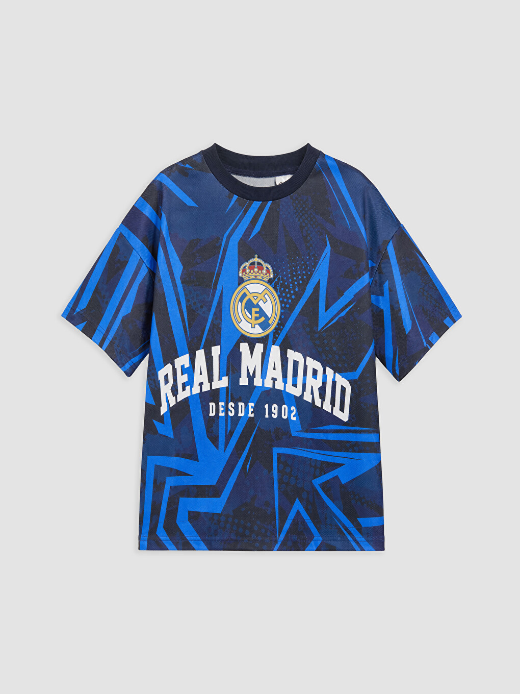 Lacivert Real Madrid Baskılı Erkek Çocuk Tişört