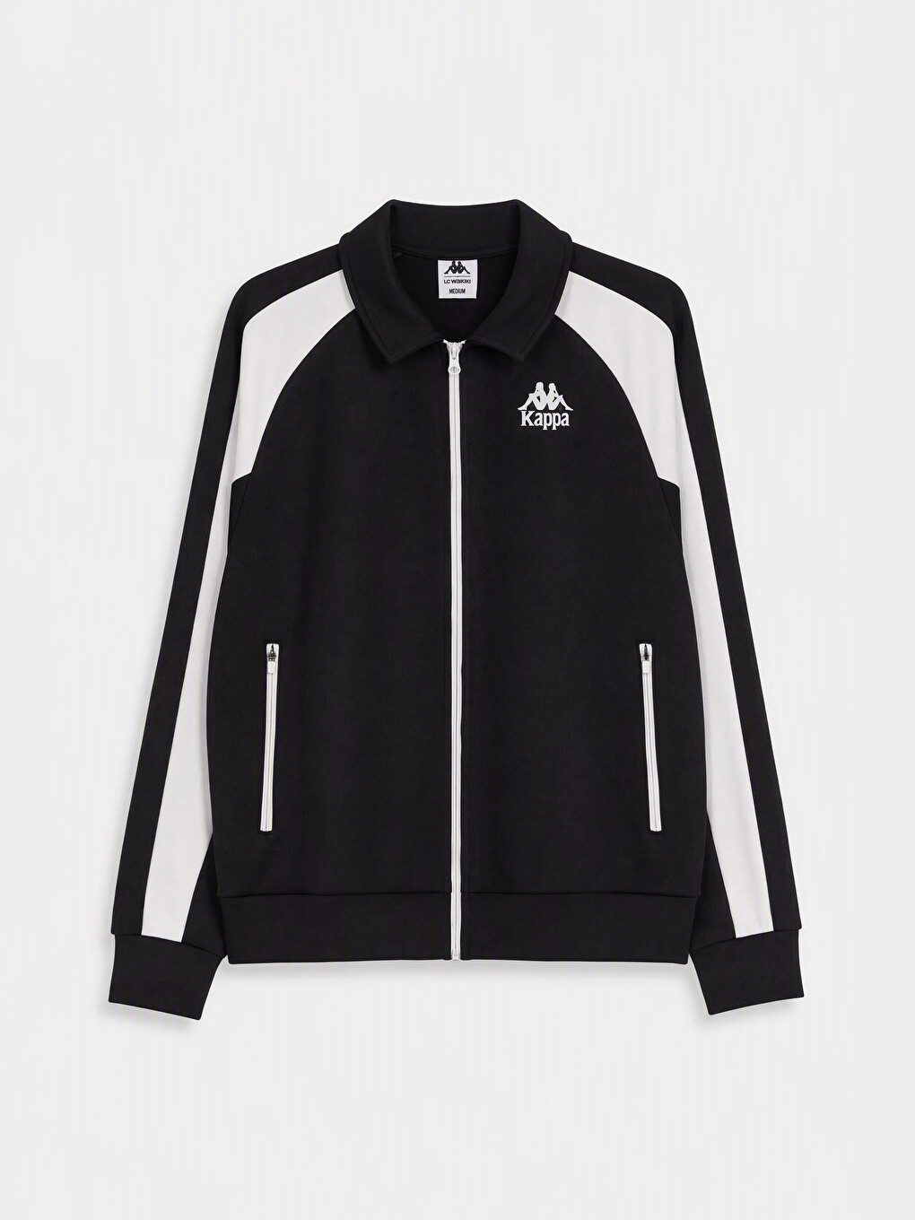 Siyah Loose Fit Erkek Fermuarlı Sweatshirt