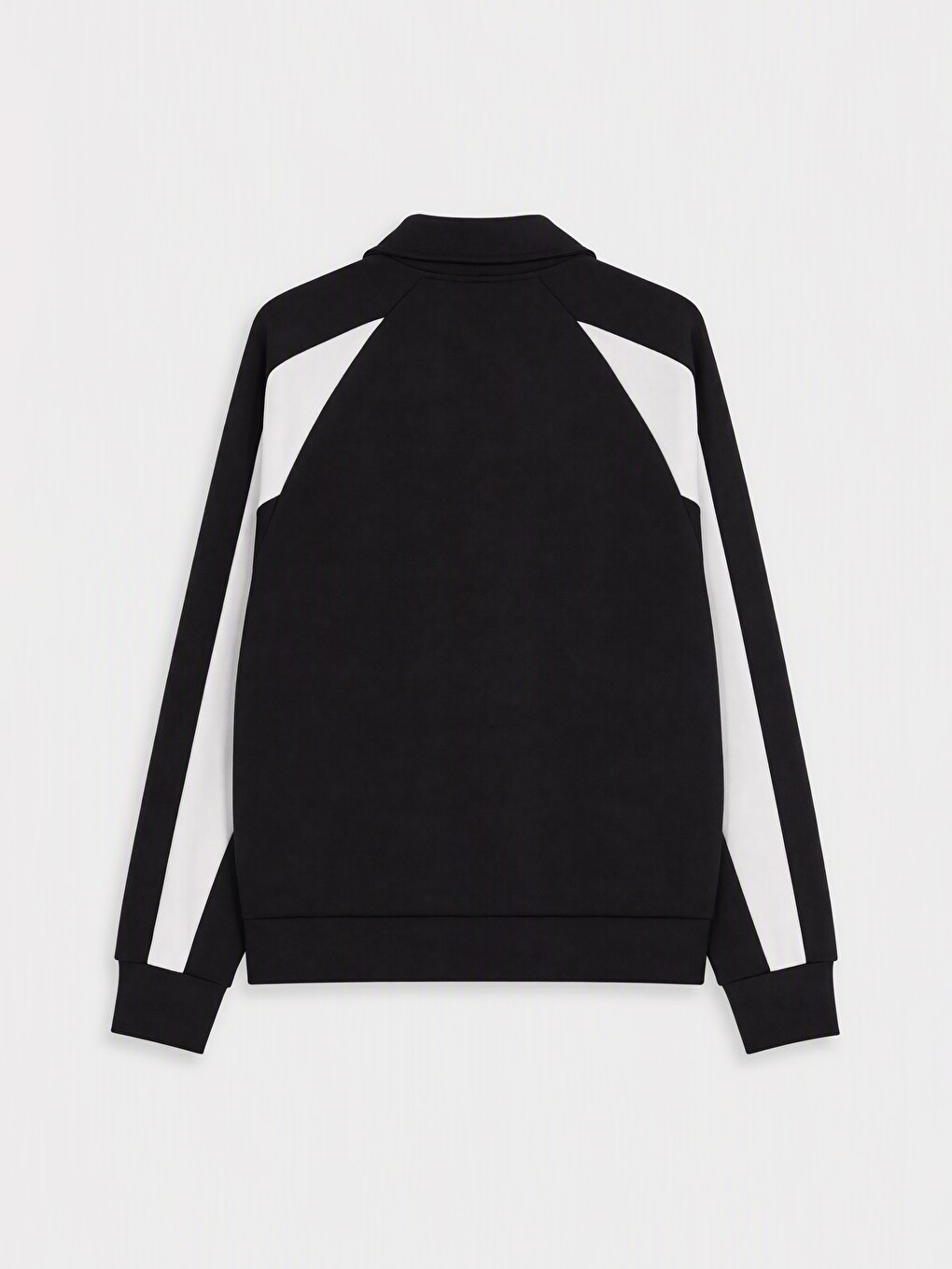 Siyah Loose Fit Erkek Fermuarlı Sweatshirt-1