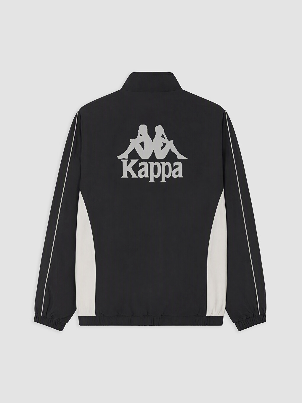 Siyah Dik Yaka Erkek Fermuarlı Sweatshirt-1