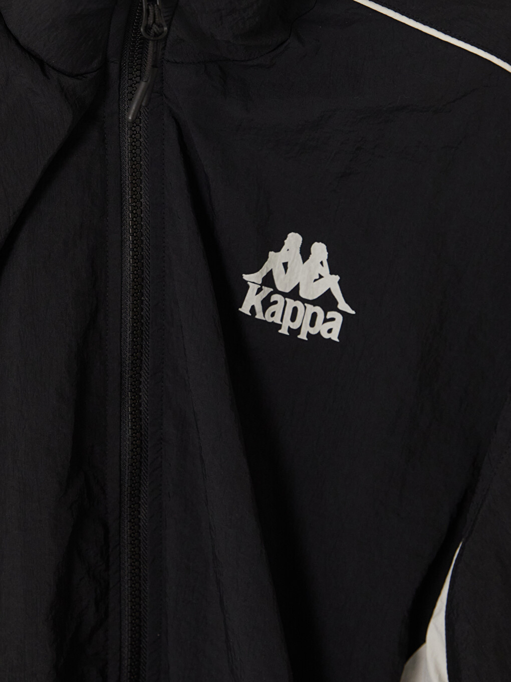 Siyah Dik Yaka Erkek Fermuarlı Sweatshirt-2