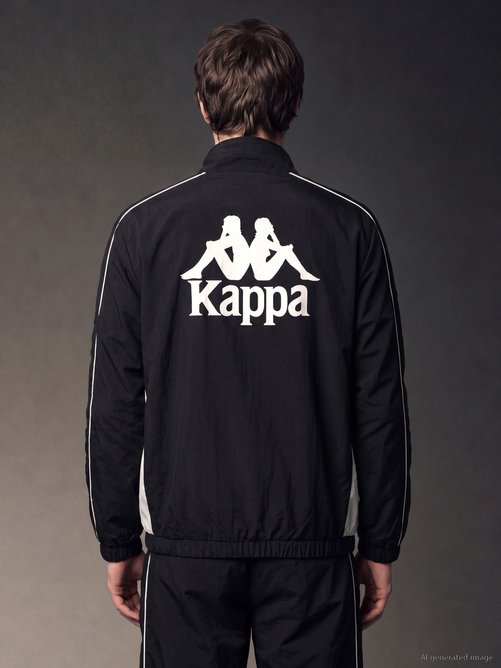 Siyah Dik Yaka Erkek Fermuarlı Sweatshirt-5