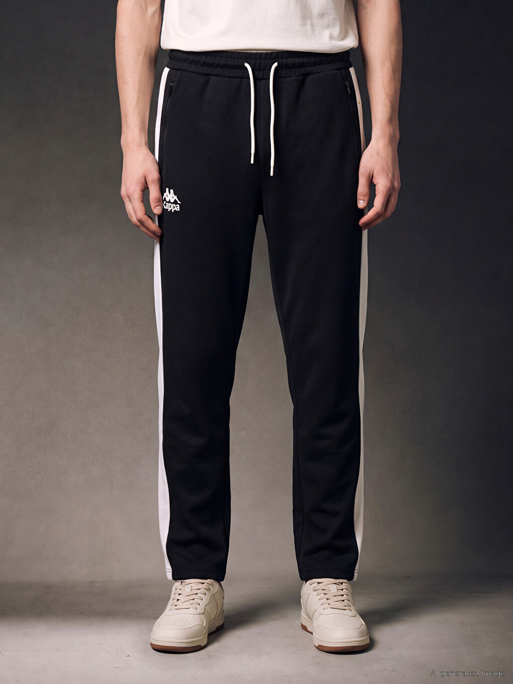 Siyah Loose Fit Erkek Eşofman Altı-2