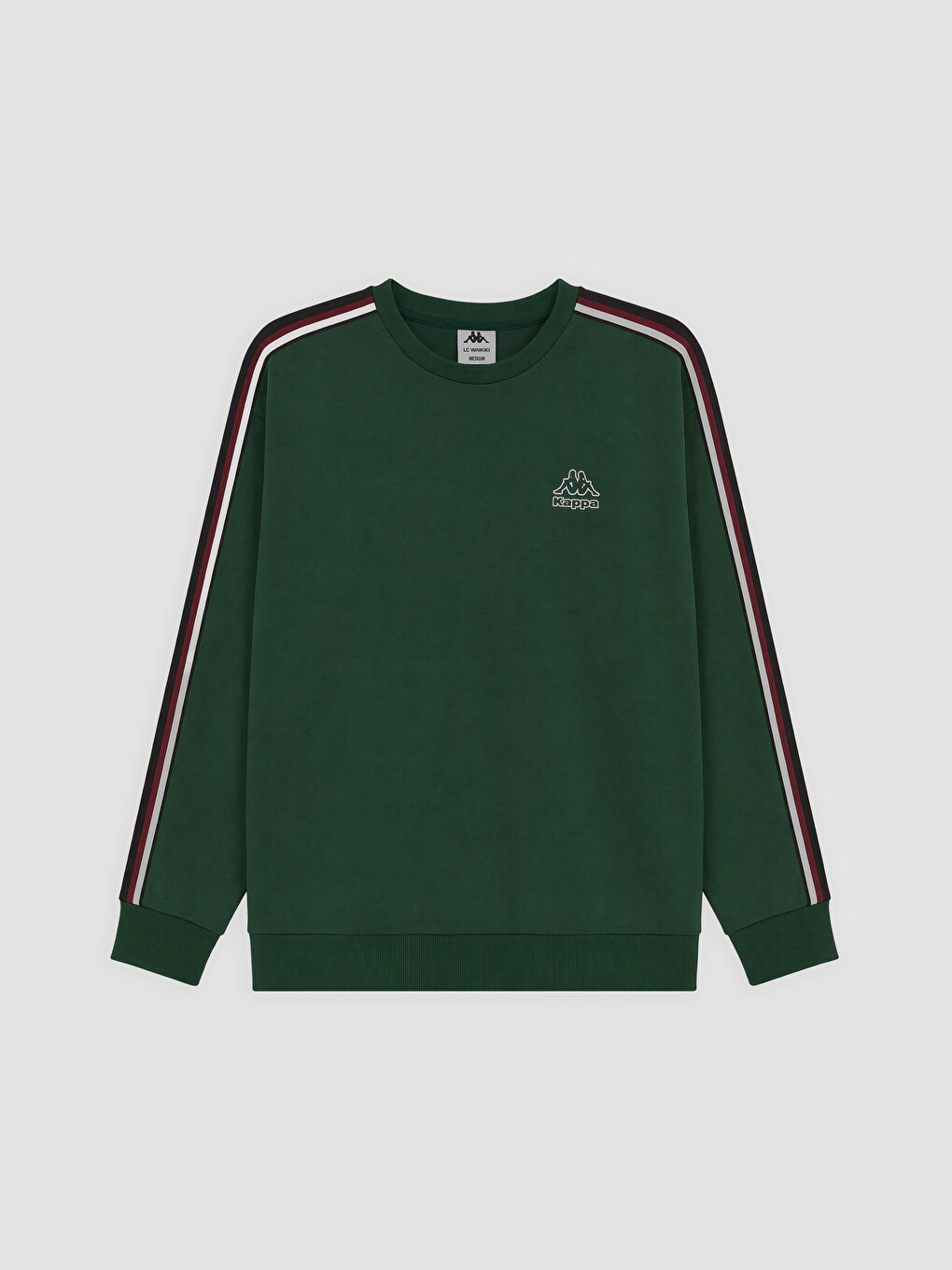 Yeşil Bisiklet Yaka Baskılı Erkek Sweatshirt