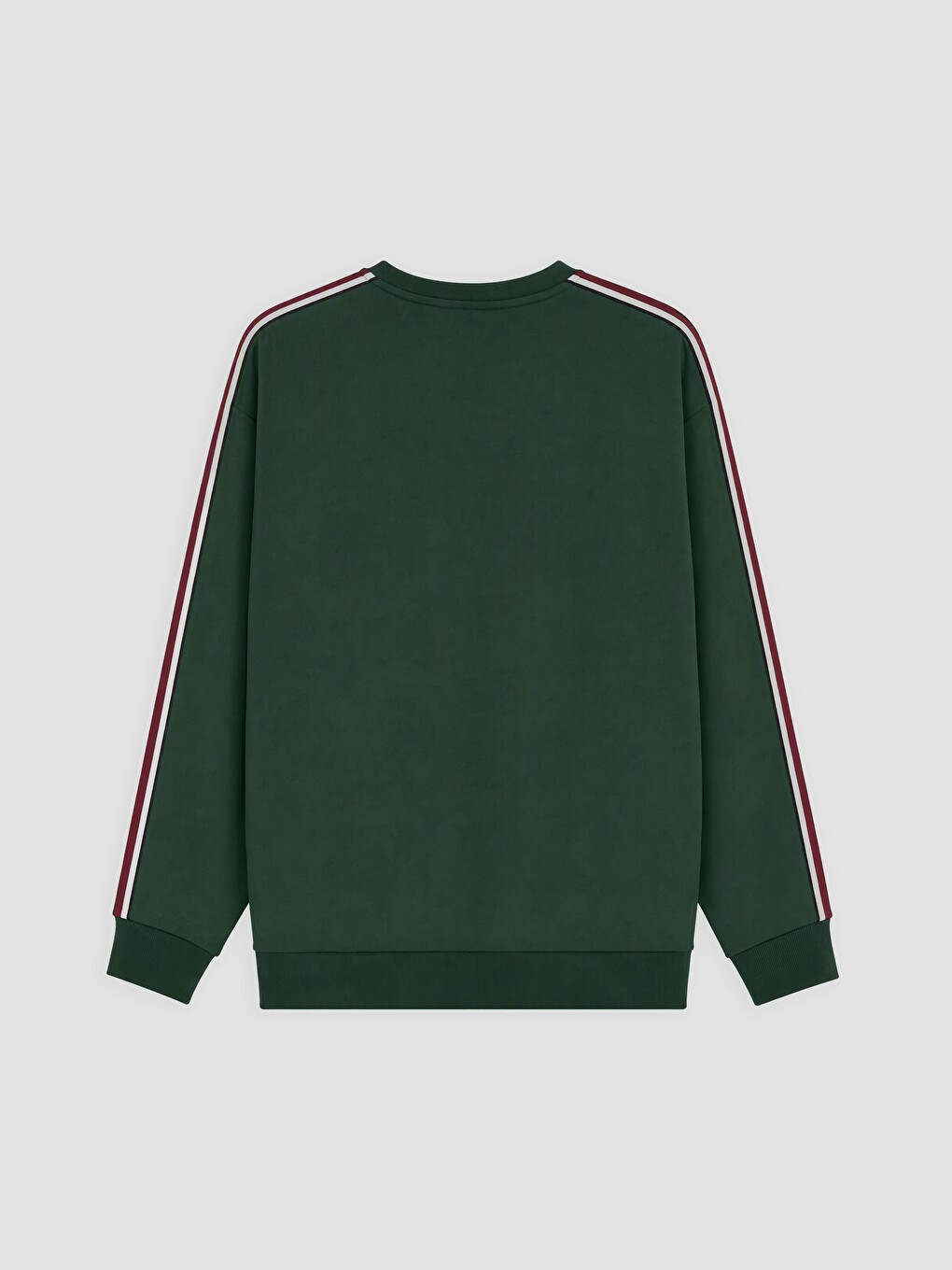 Yeşil Bisiklet Yaka Baskılı Erkek Sweatshirt-1