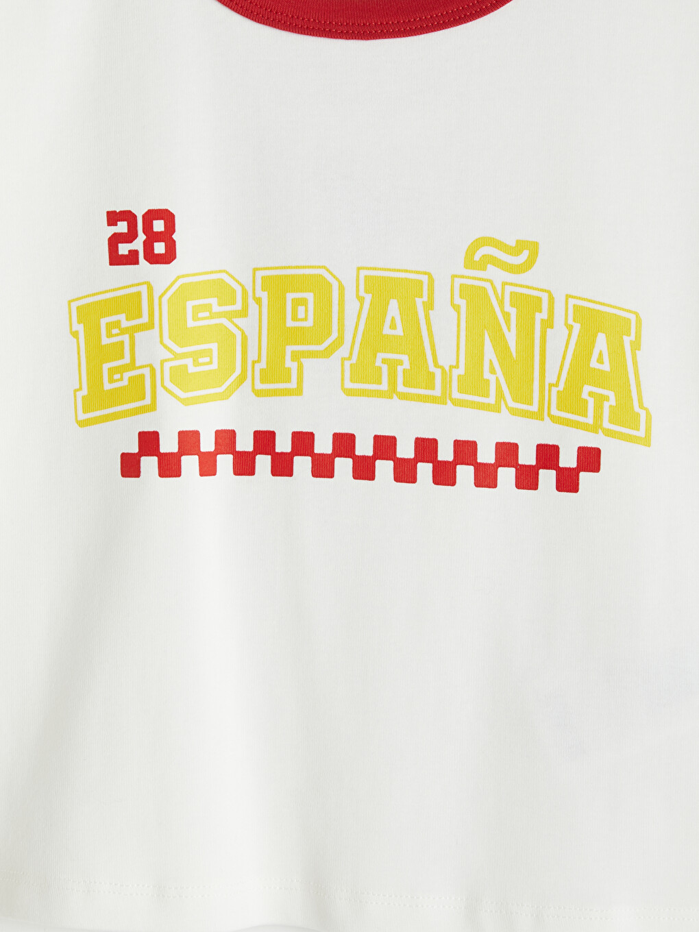 Crew Neck Printed Women's Crop-5