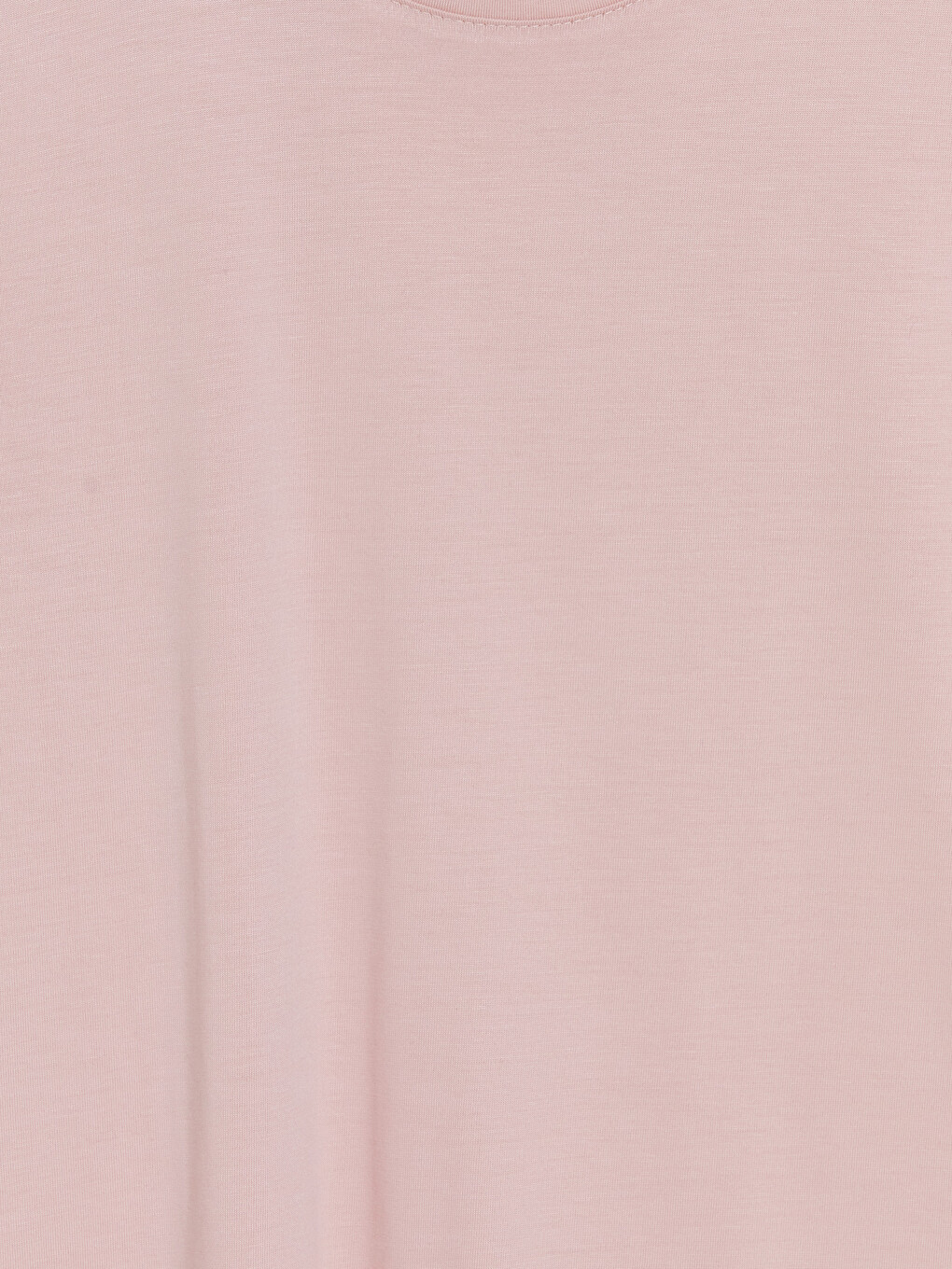 Pembe Bisiklet Yaka Kadın Tişört-5
