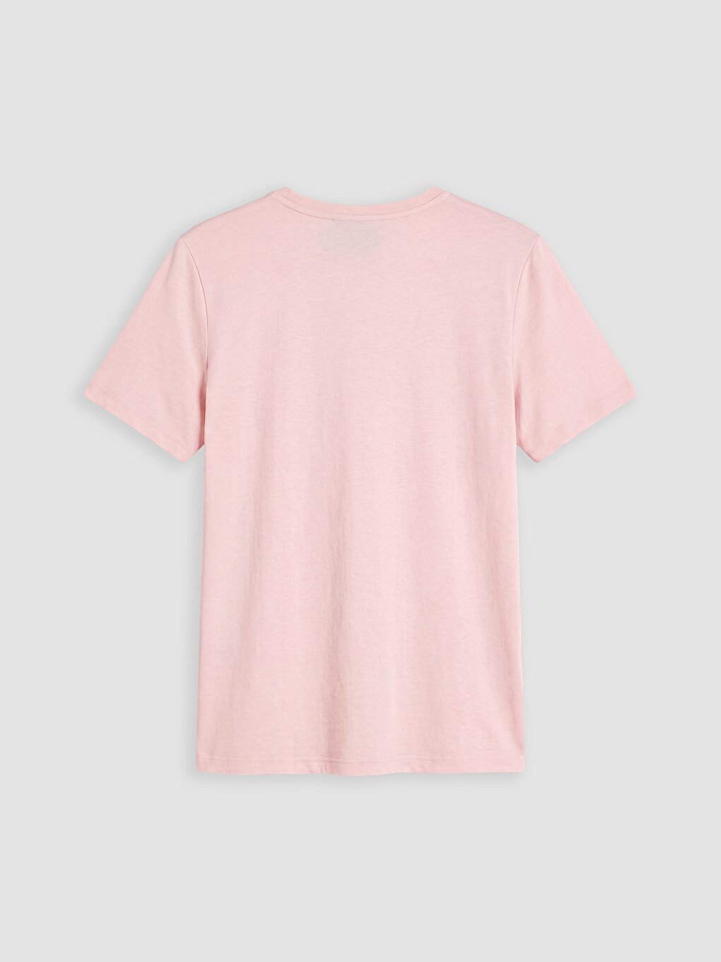 Pembe Bisiklet Yaka Kadın Tişört-6
