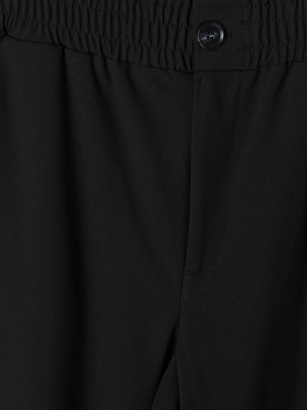 Siyah Beli Lastikli Kadın Pantolon-1