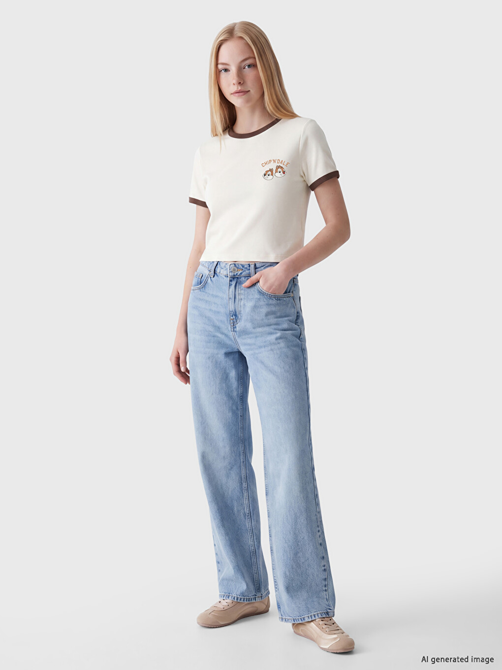 Chip And Dale Printed Women's Crop-1