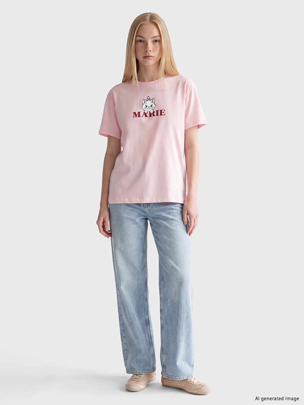 T-shirt Femme En Coton Imprimé Marie 100%-1