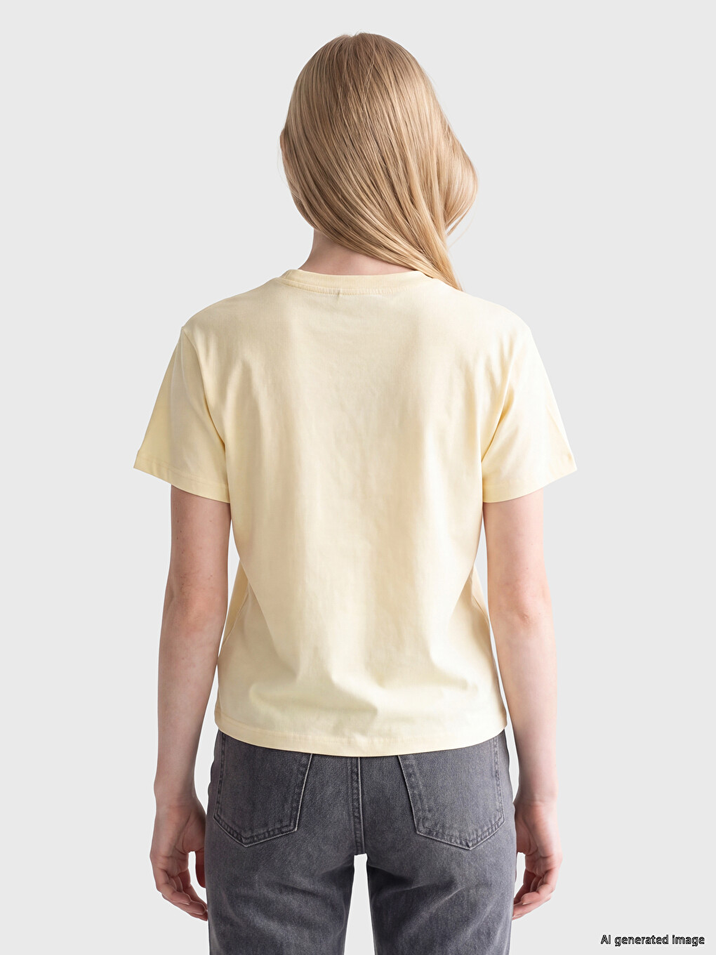 Mickey Mouse Printed %100 Cotton Women's T-shirt-3