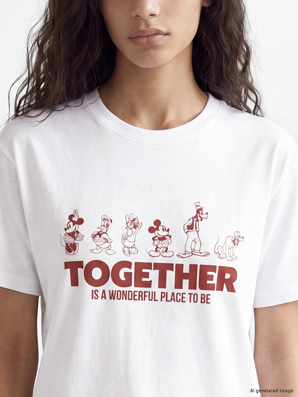 Mickey Mouse Printed 100% Cotton Women's T-shirt-2