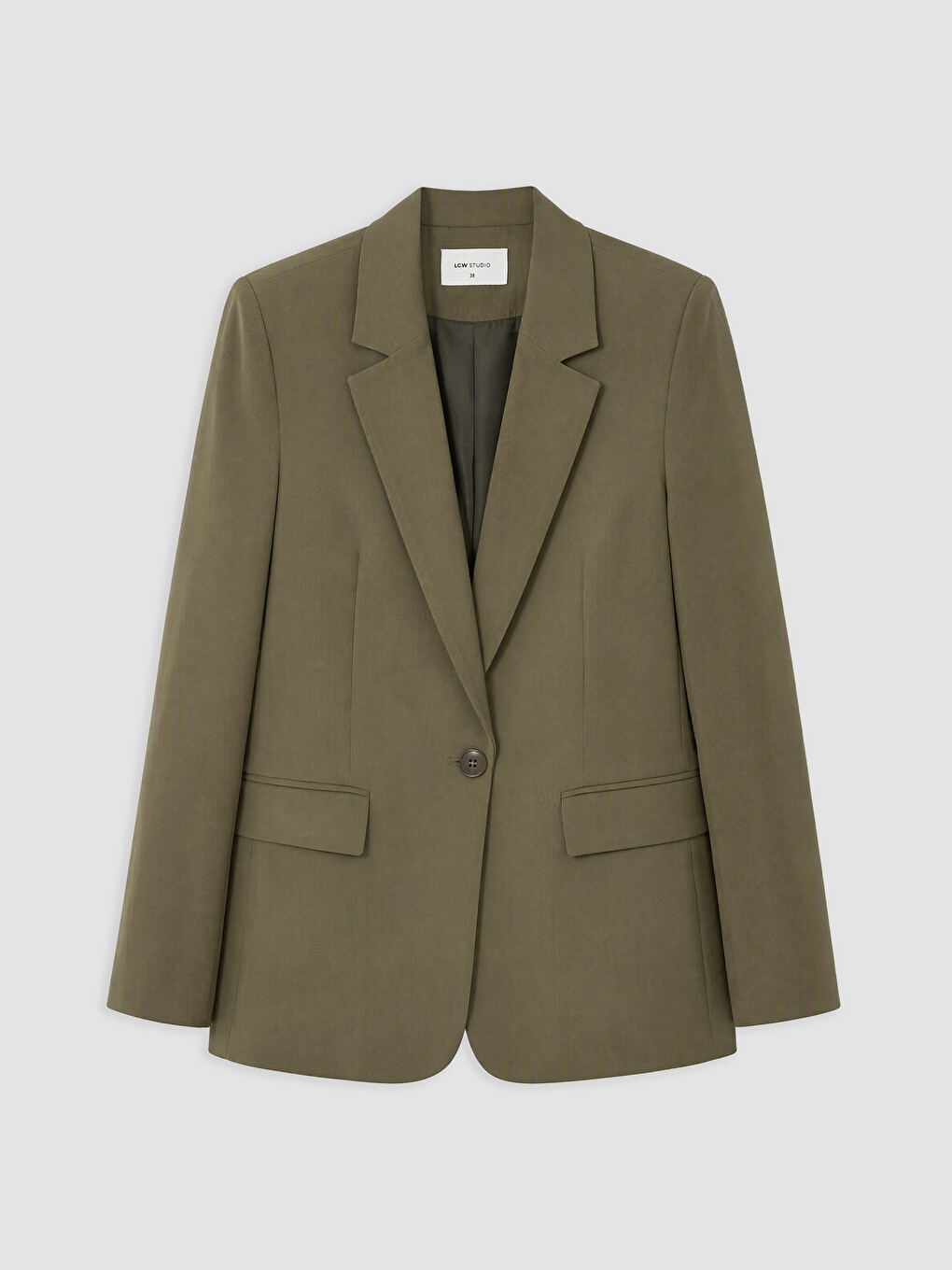 Haki Kadın Blazer Ceket-5