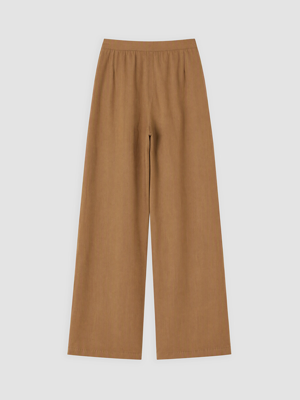 Bej Regular Fit Kadın Pileli Kumaş Pantolon-1