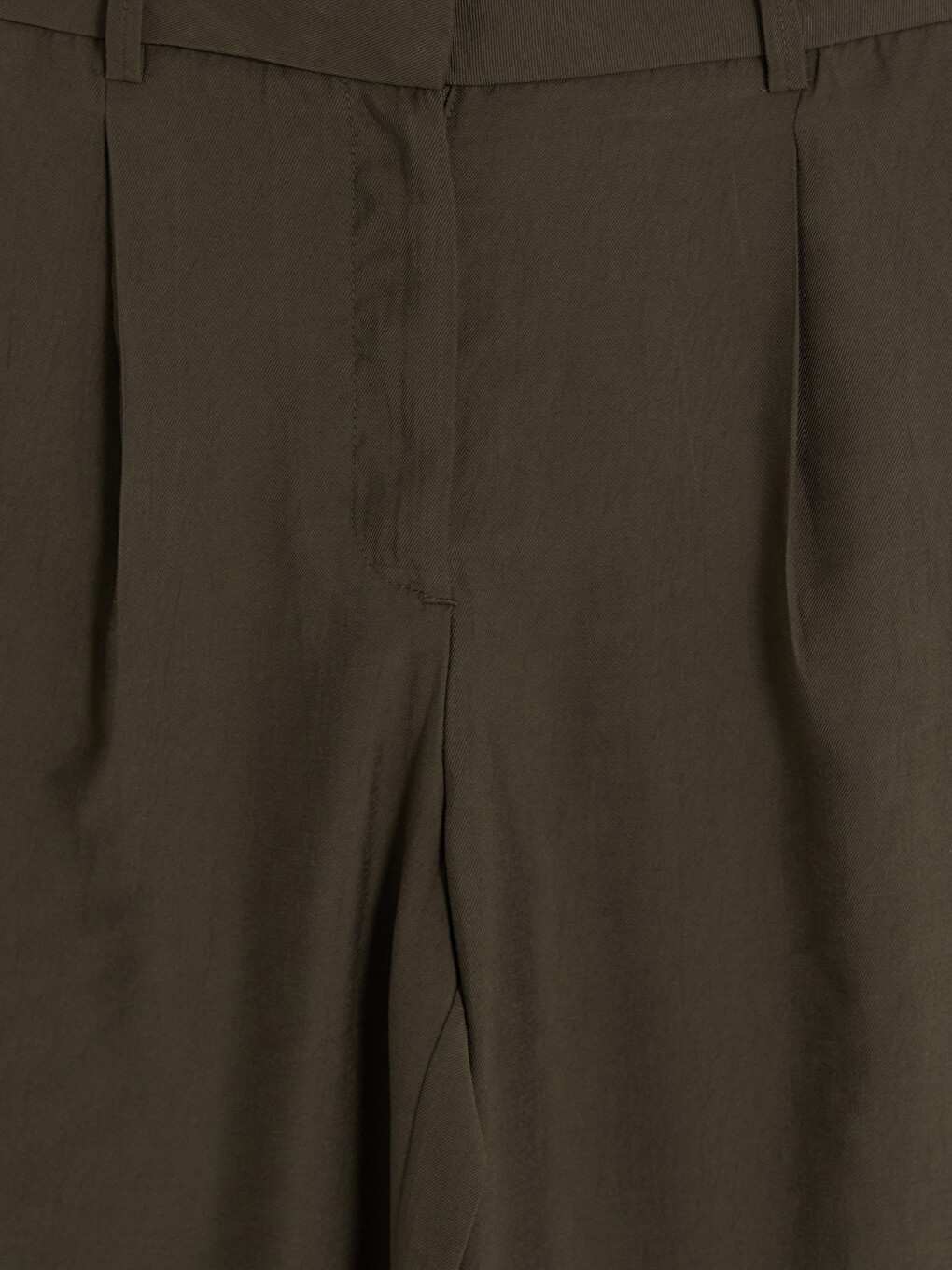 High Waist Pleated Women's Fabric Trousers-1