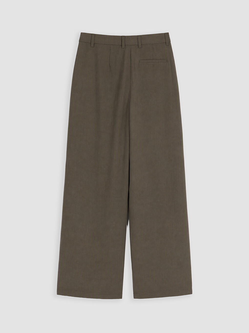 High Waist Pleated Women's Fabric Trousers-2
