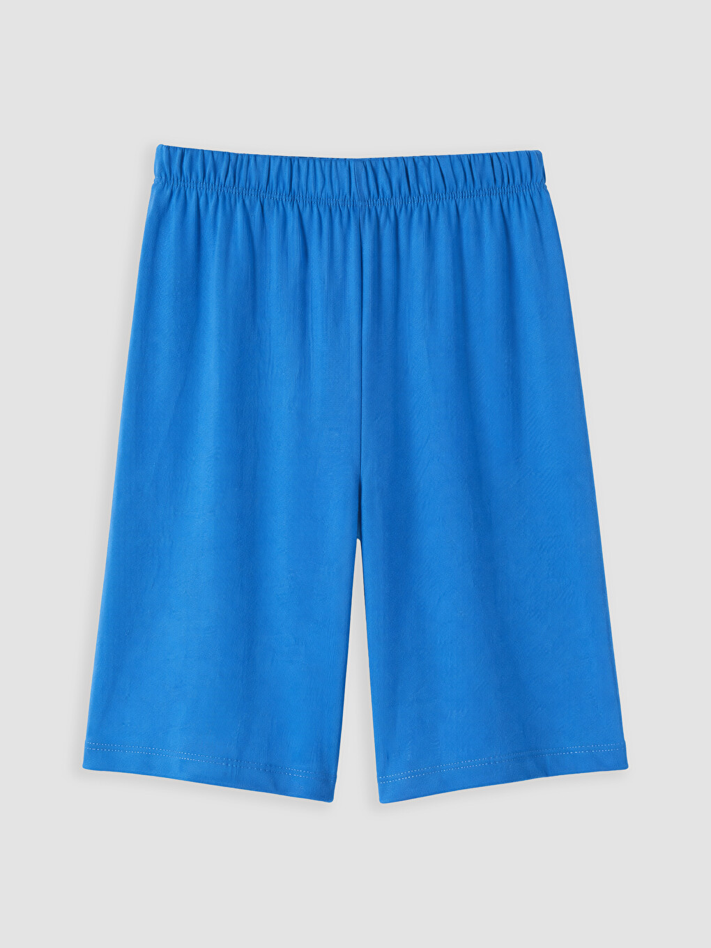 Lacivert Bisiklet Yaka Erkek Çocuk Şortlu Pijama Takımı-4