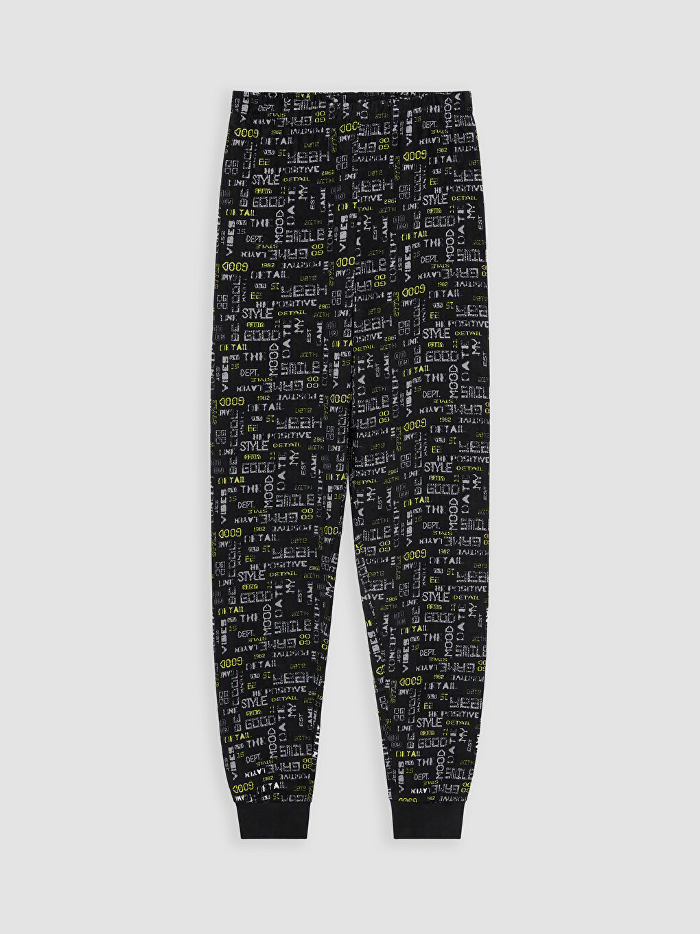 Siyah Desenli Erkek Çocuk Pijama Alt 2'li-1