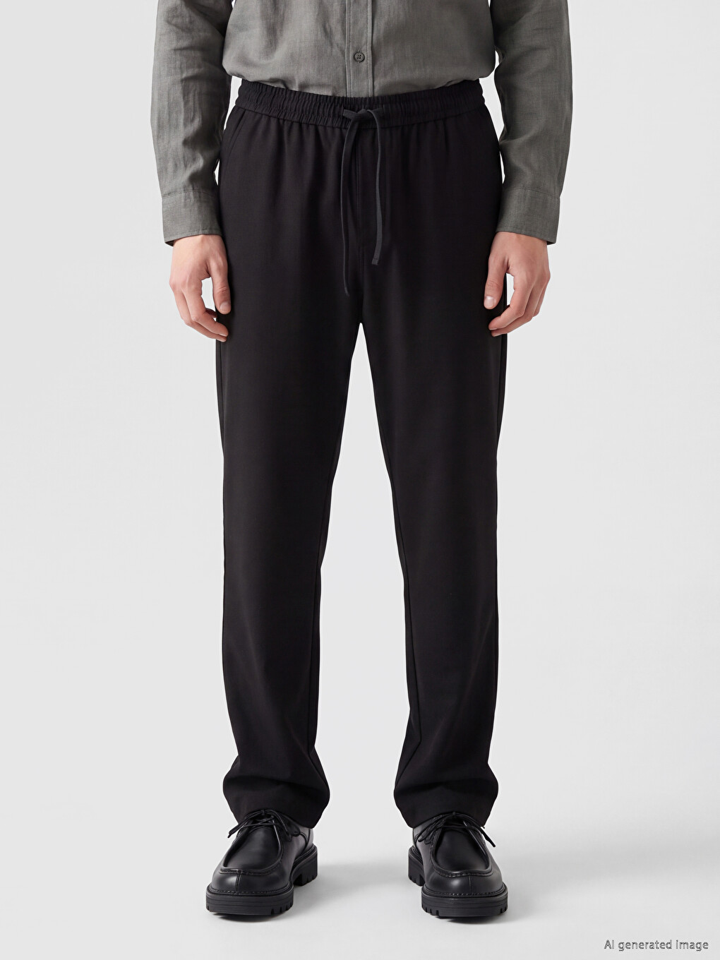 Crna Pantalone Muškarac-1
