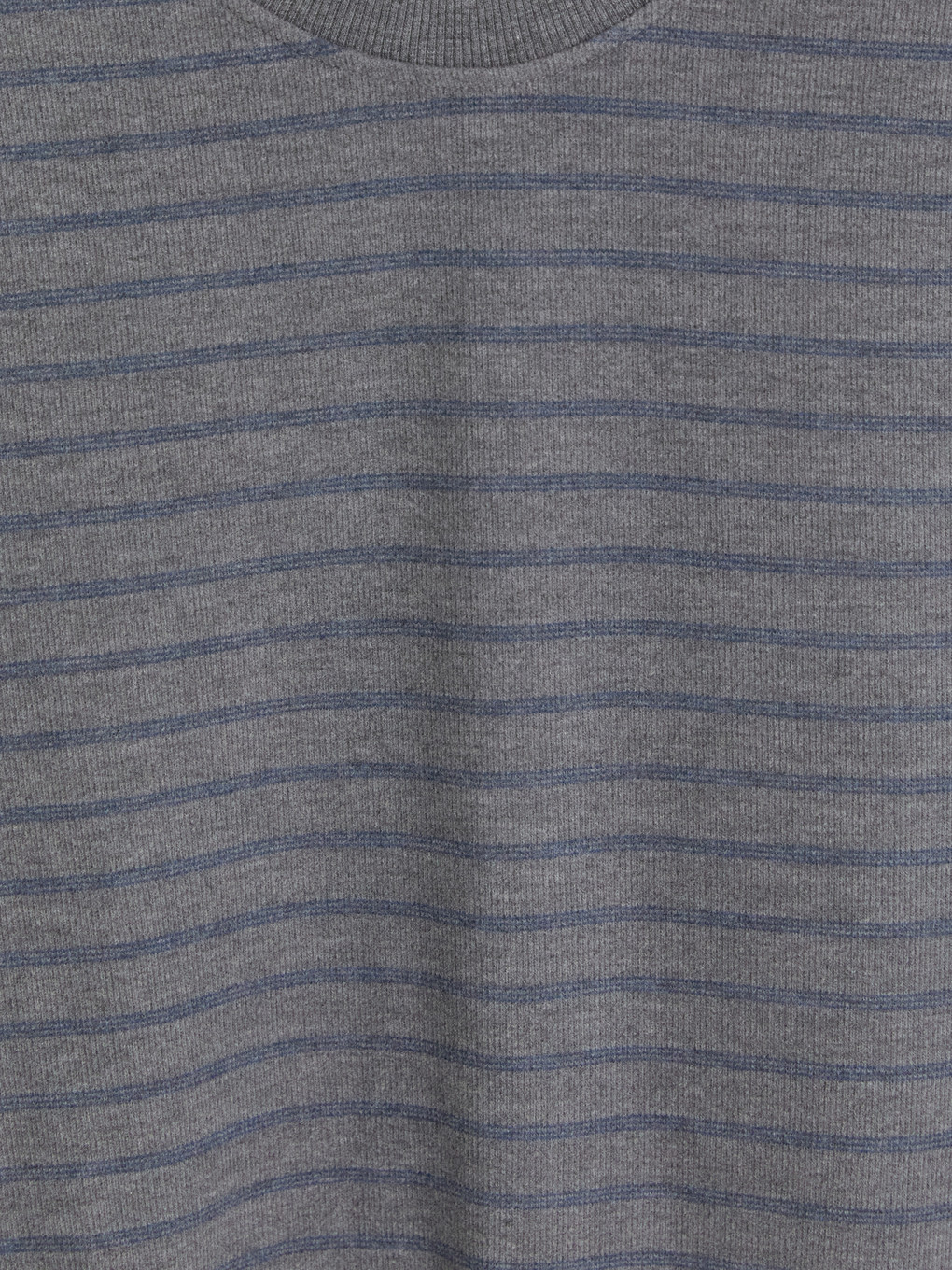Gri Bisiklet Yaka Çizgili Erkek Sweatshirt-5