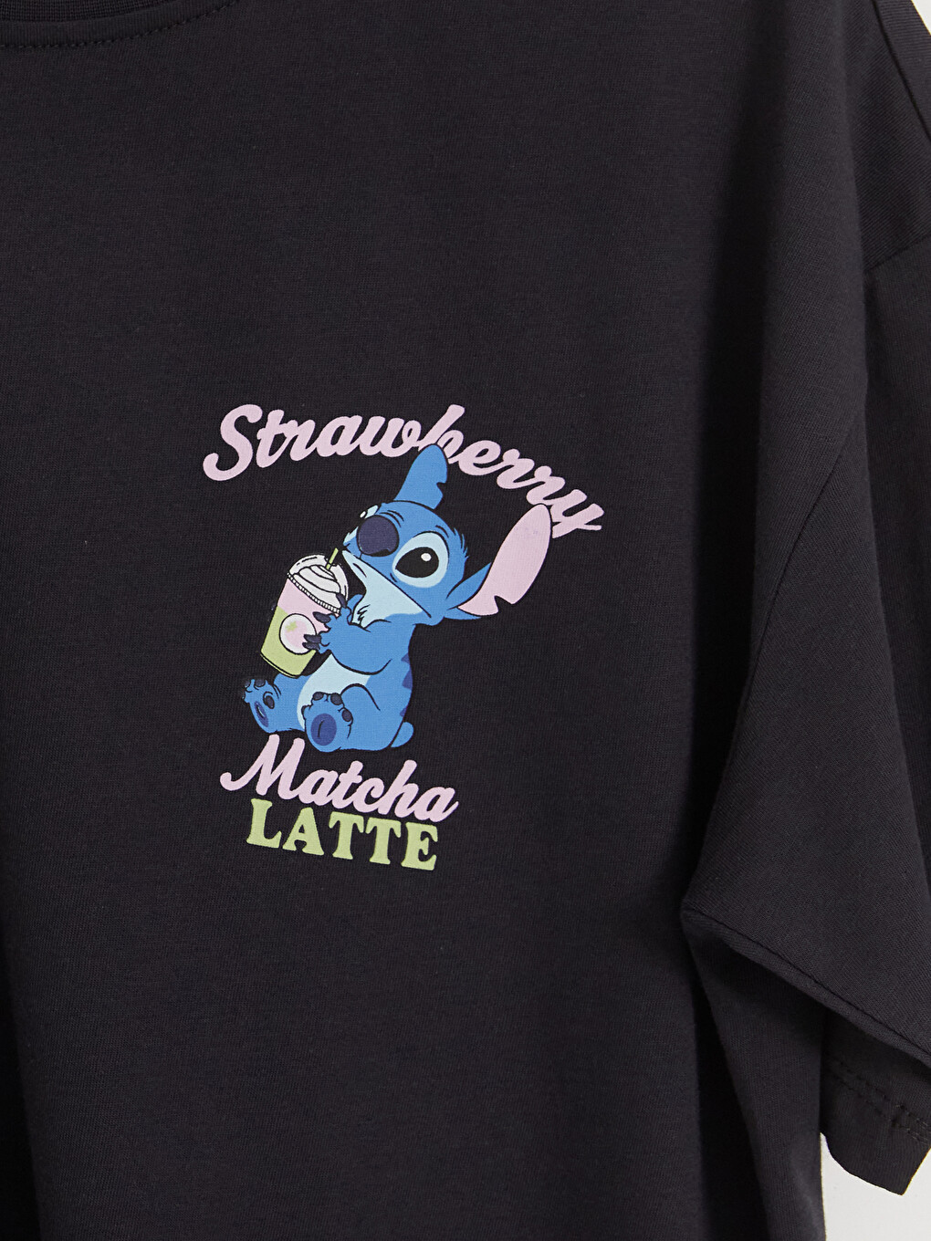 Stitch Printed %100 Cotton Women's T-shirt-2