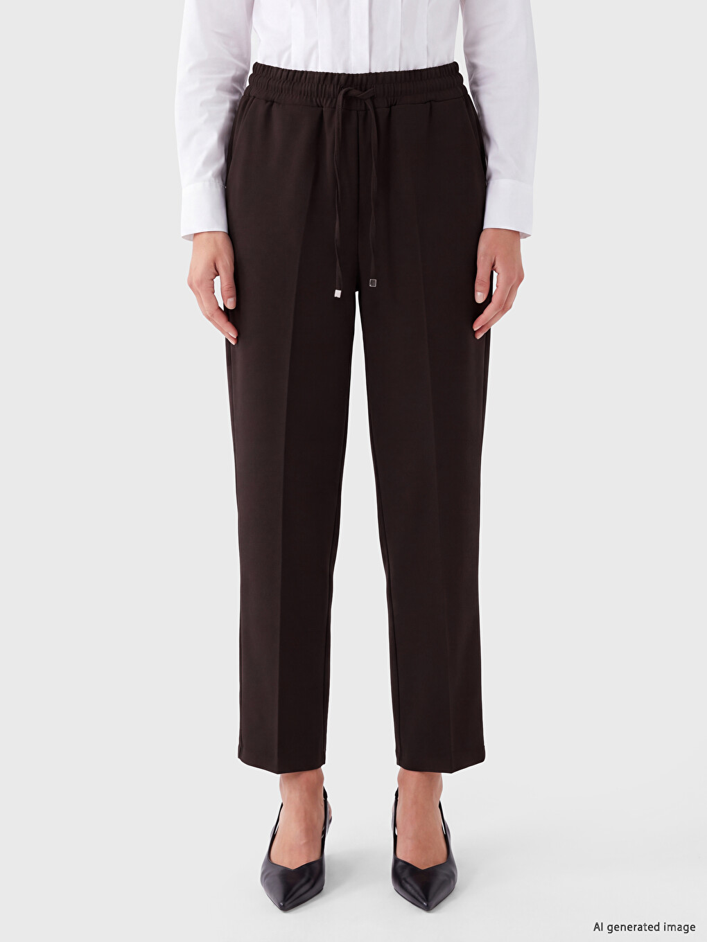 Woman Brown Trousers-1