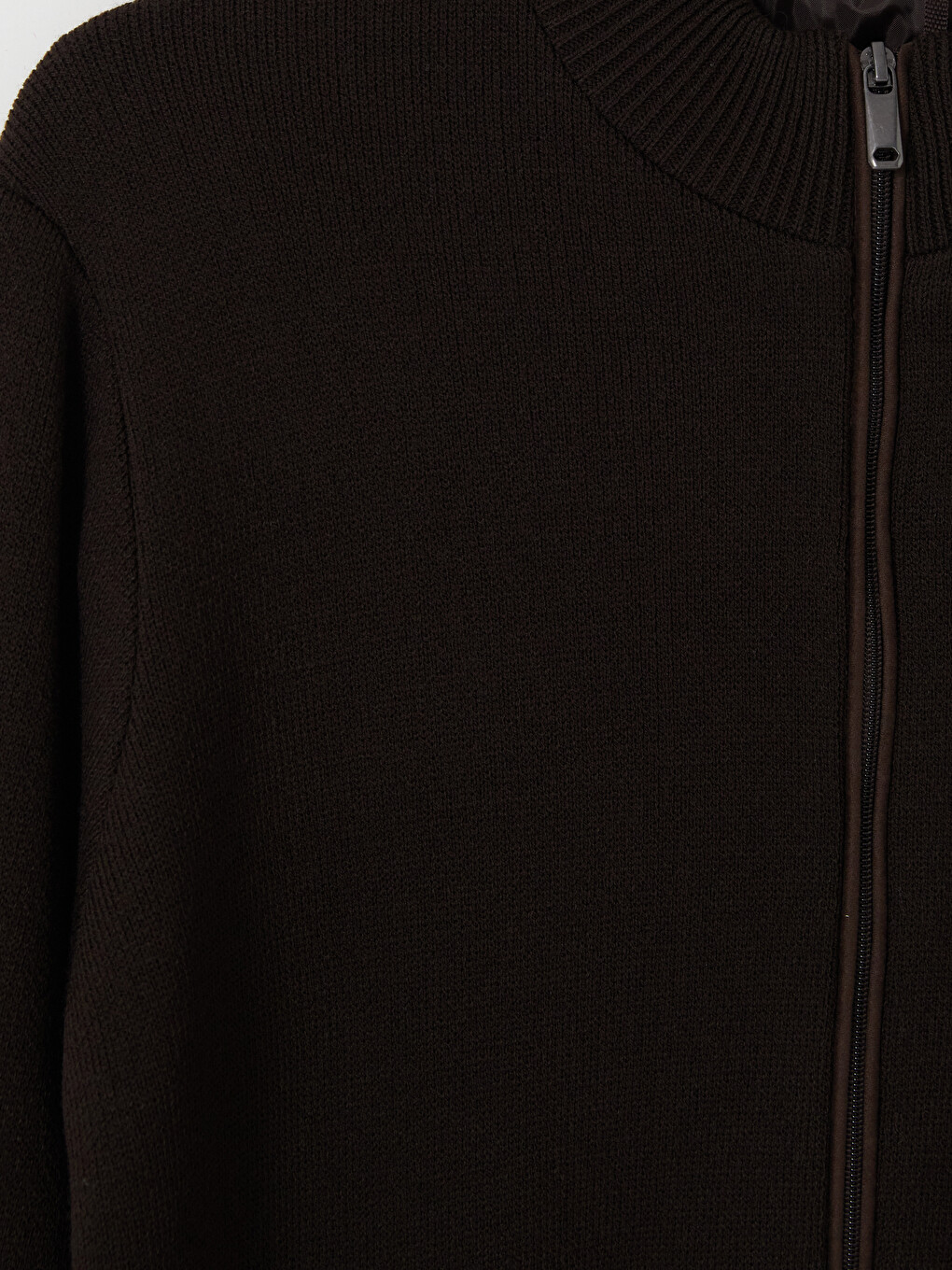 Regular Fit Mock Turtleneck Knitwear Cardigan-2